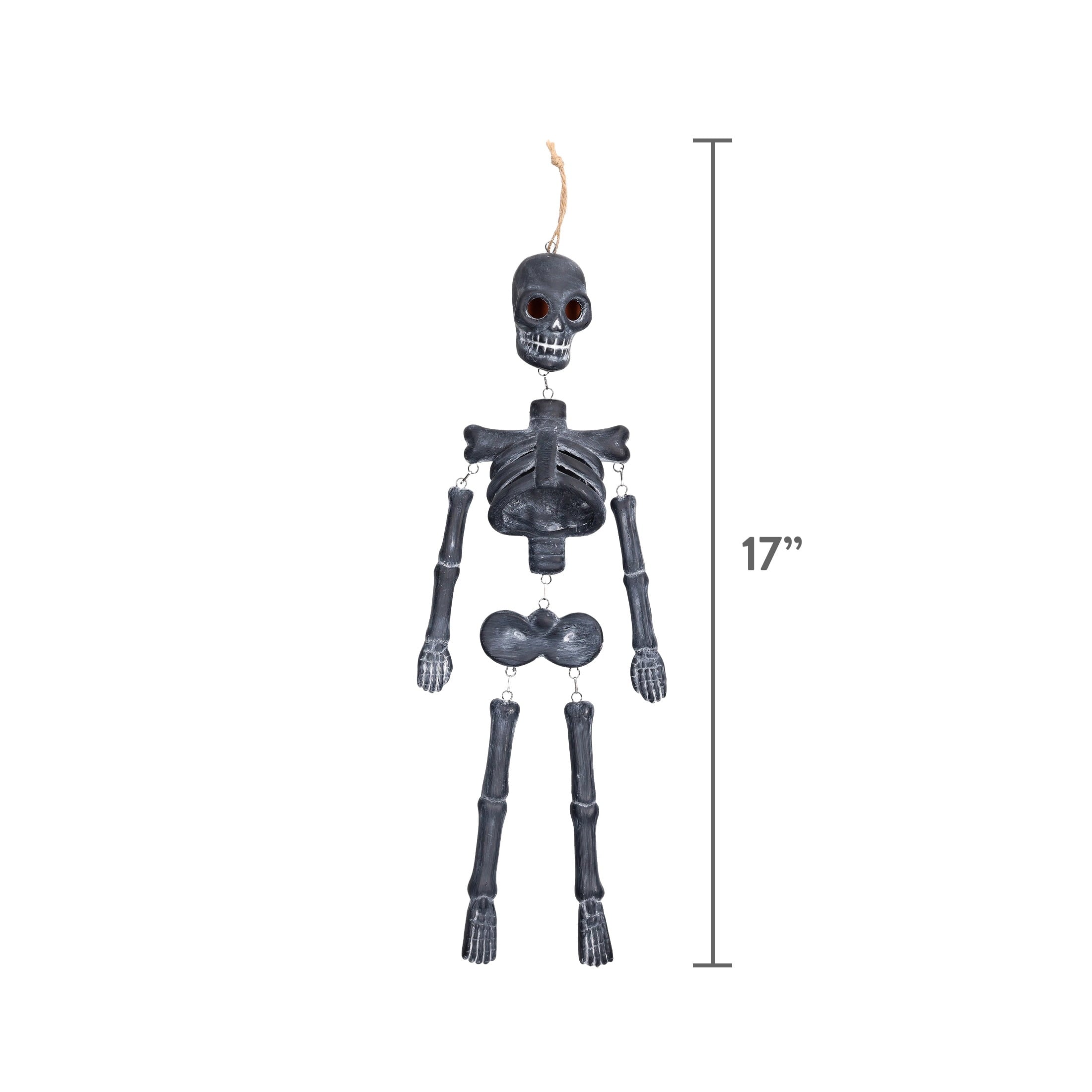 Skeleton Wall Decoration, Black, 16.7", Halloween by Way To Celebrate