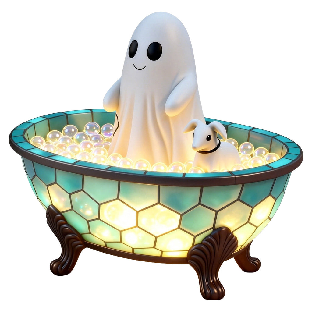 YZEGDCH Halloween 3D Ghost Campfire Flickering Night Light 2 Funny Roasting Marshmallows at Campfire LED Electric Faux Flameless Campfire Nightlight Funny Halloween Decor