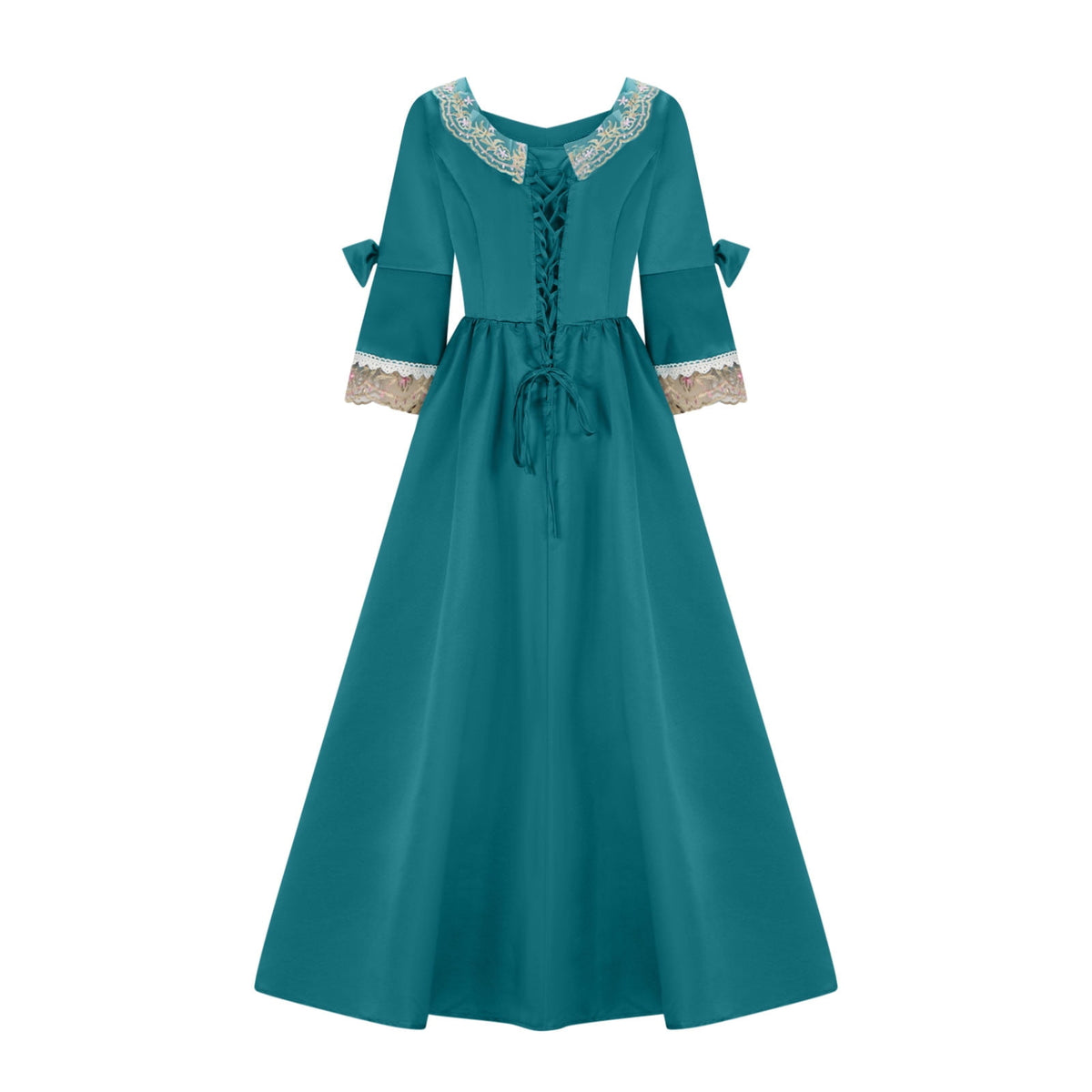 UPPADA Plus Size Victorian Dress for Women Lace Up Flare Sleeve Ball Gown with Corset Evening Party Maxi Gowns Vintage Cocktail Dress Wedding Dresses Early