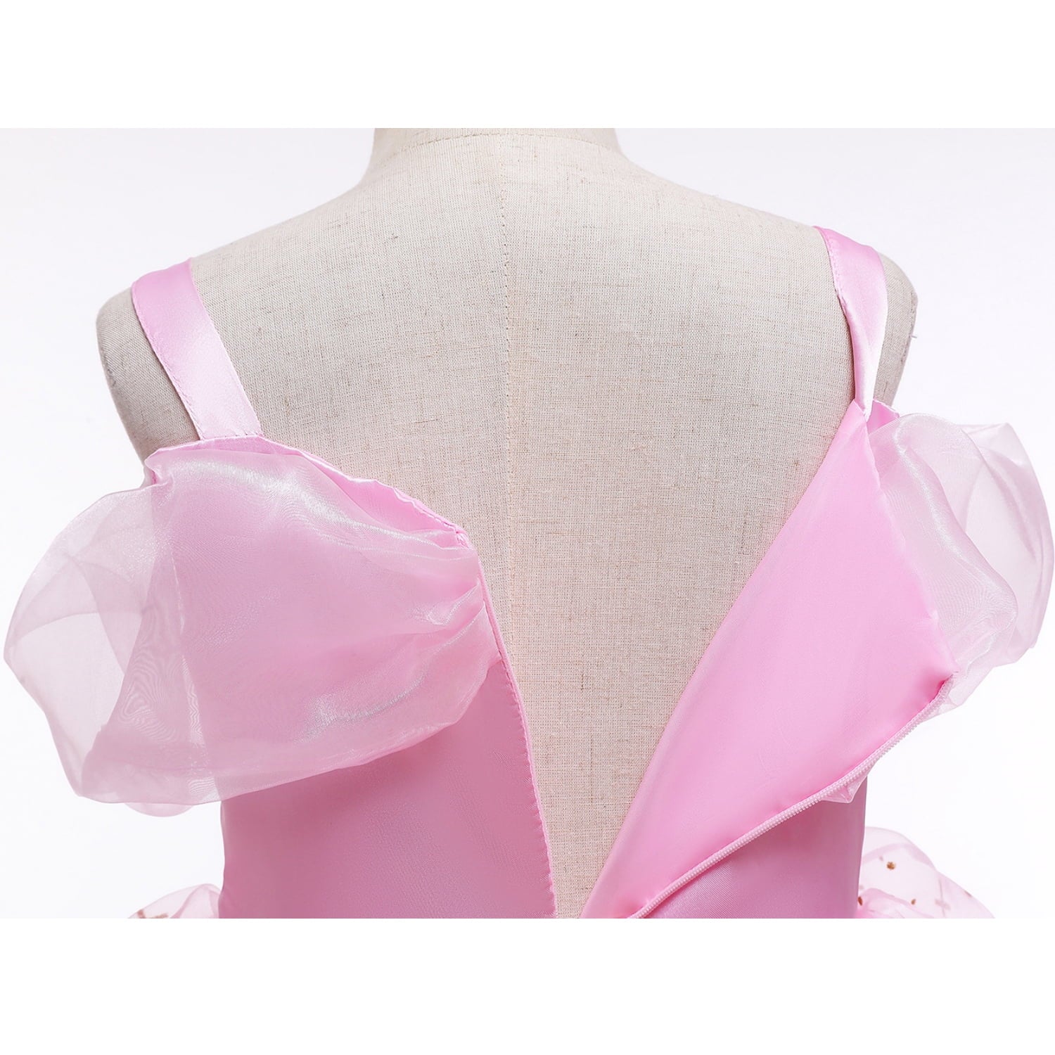 LOEL Girls Princess Dress Fairy Pink Dress Christmas Birthday Dress Up