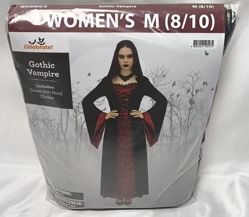 Gothic Vampire, Halloween Costume for Adults, Women's Size S (4/6), by Way to Celebrate