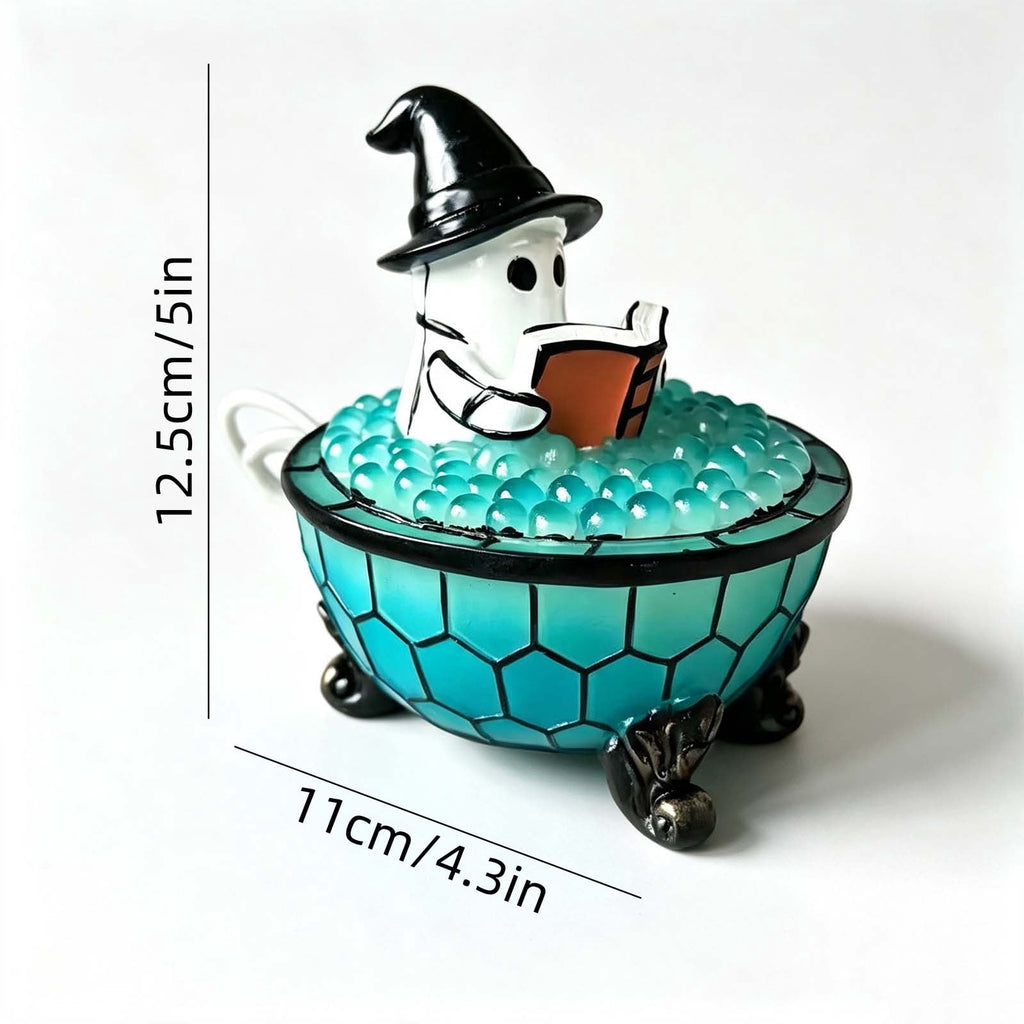 Diceymbol Halloween Decorations and Fall Decor, Halloween Venue Decoration Ghost Props LED Illuminated Ghost Decorations for Tabletop, Mantel, Shelf Indoor Outdoor 9.05 inch