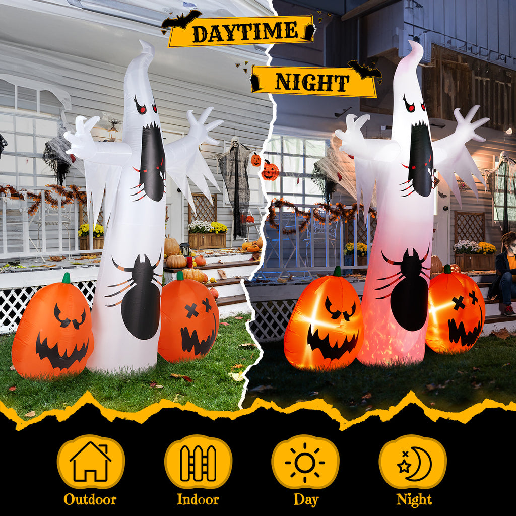 Zimtown 12 FT Halloween Inflatables Ghost Pumpkin Outdoor Halloween Decoration