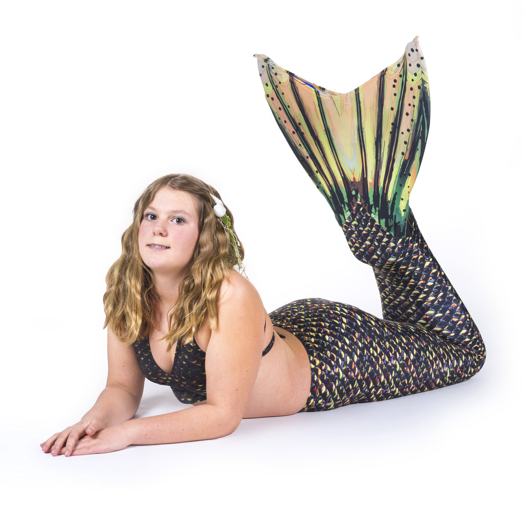 Sun Tail Mermaid Blue Lagoon Tail Skin, Size Child Extra Large (Monofin Not included) for Girls