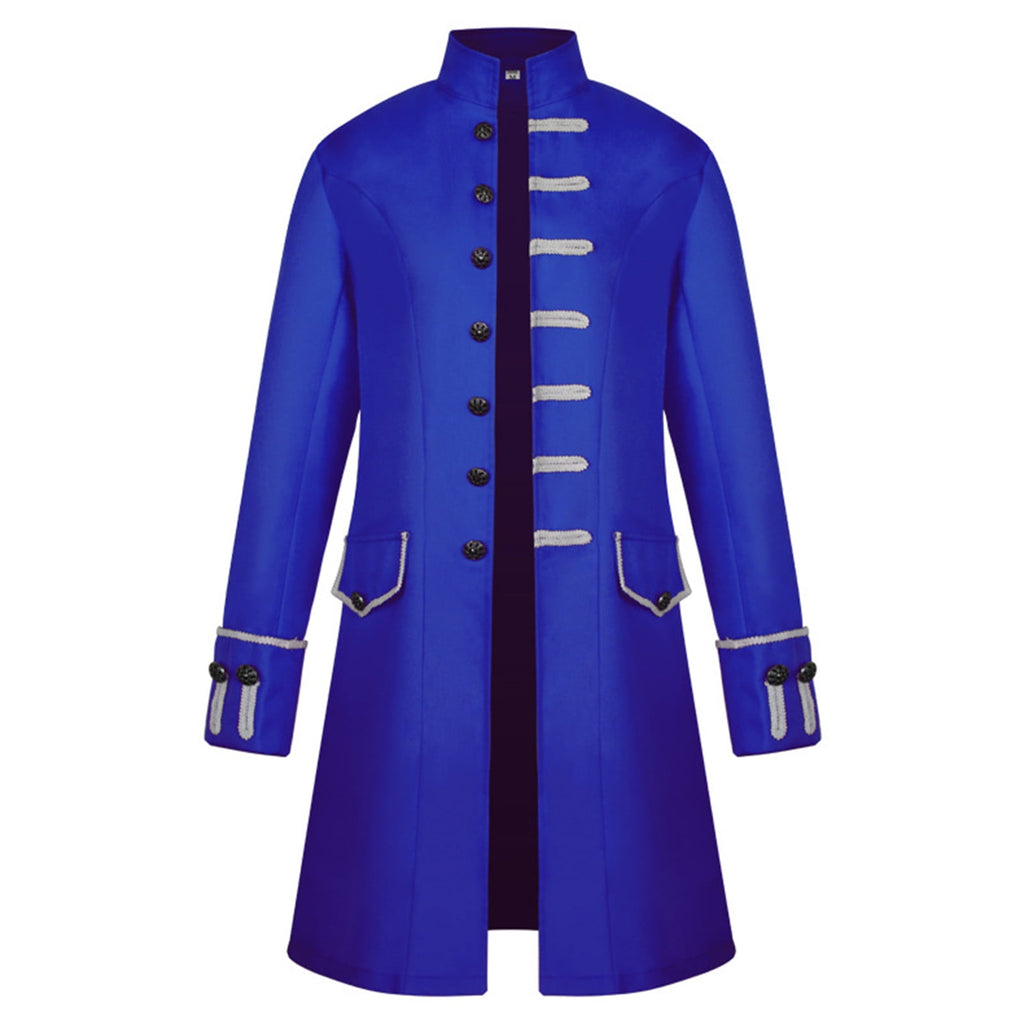 Lilgiuy Mens Steampunk Vintage Tailcoat Goth Jacket formal Retro Renaissance Frock Coat Uniform Medieval Halloween Costume for Dating Wedding