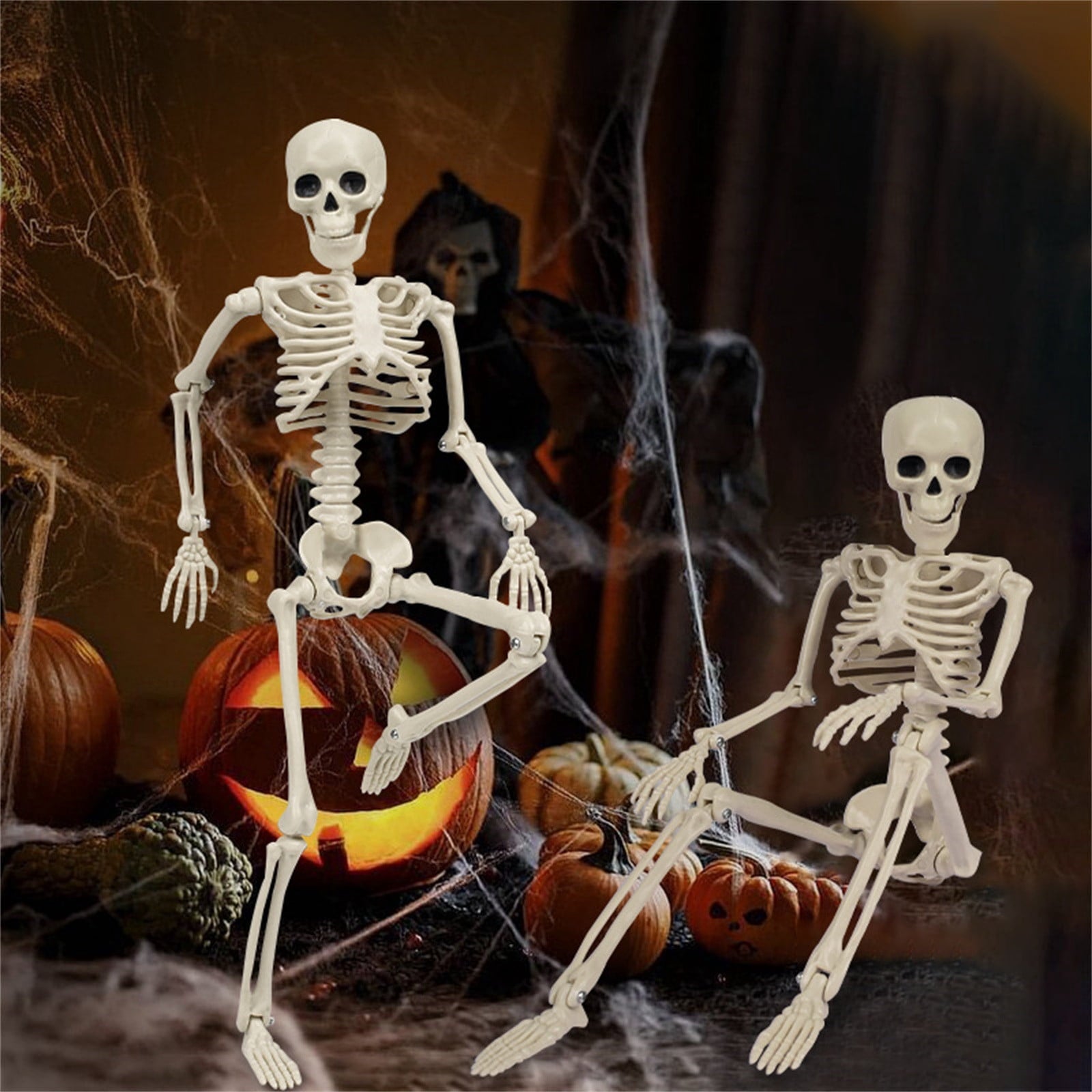 Halloween Skeleton Snake Prop Realistic Scary Serpent Decorative Ornament, Spooky Scene Setup Skeleton Decor Haunted House Party Prop, Home Shop Display Halloween Skeleton Holiday Ornament Gift