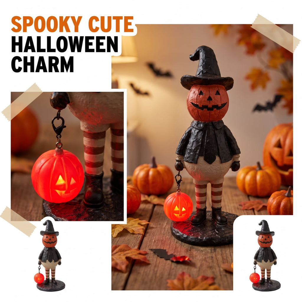 Artificial Snowman Blow Mold Christmas Decoration with LED Lights Classic Winter Character Figurine for Halloween Porch and Mantel, 12 Inch