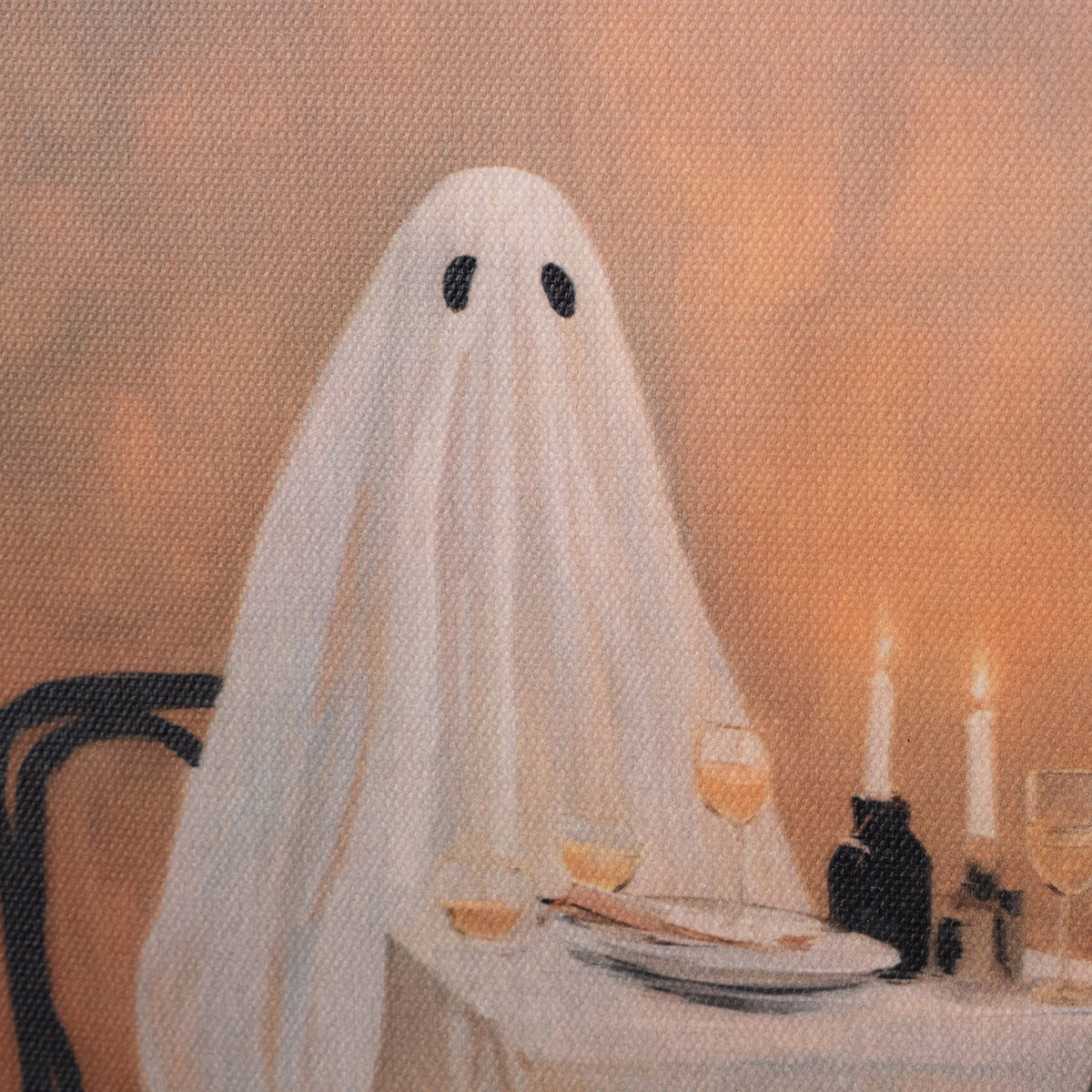 Ghostly Dinner Framed Wall Art, Multicolor, 8" x 12", Halloween by Way To Celebrate