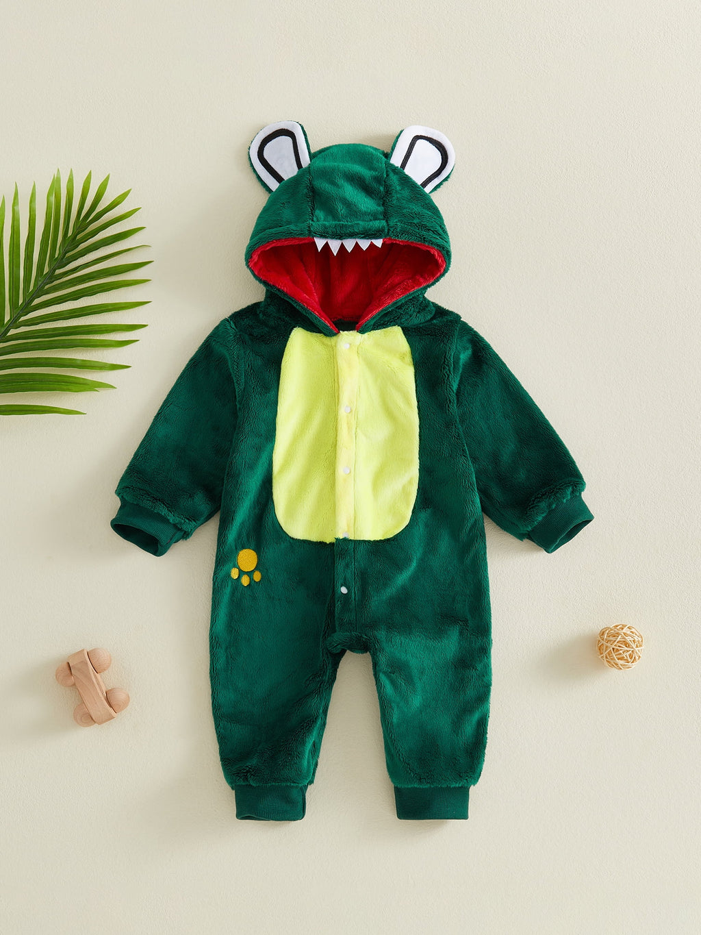 RUINIXCW Toddler Baby Boy Girl Halloween Animal Costume Kids Infant Baby Fleece Jumpsuit Warm Fall Winter Clothes Long Sleeve Hooded Romper Snowsuit