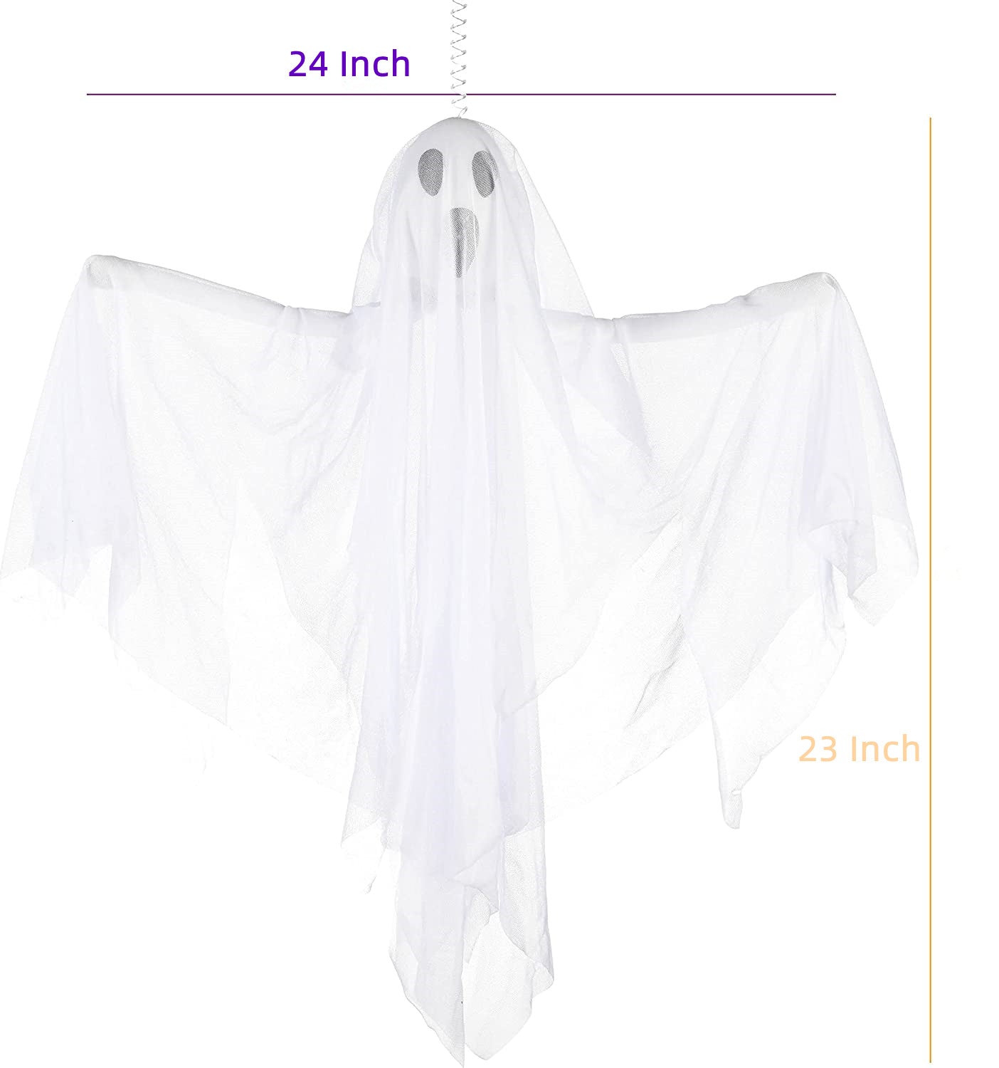 Happiwiz Yard Inflatable, Halloween Hanging Ghosts, 24", 2 Count