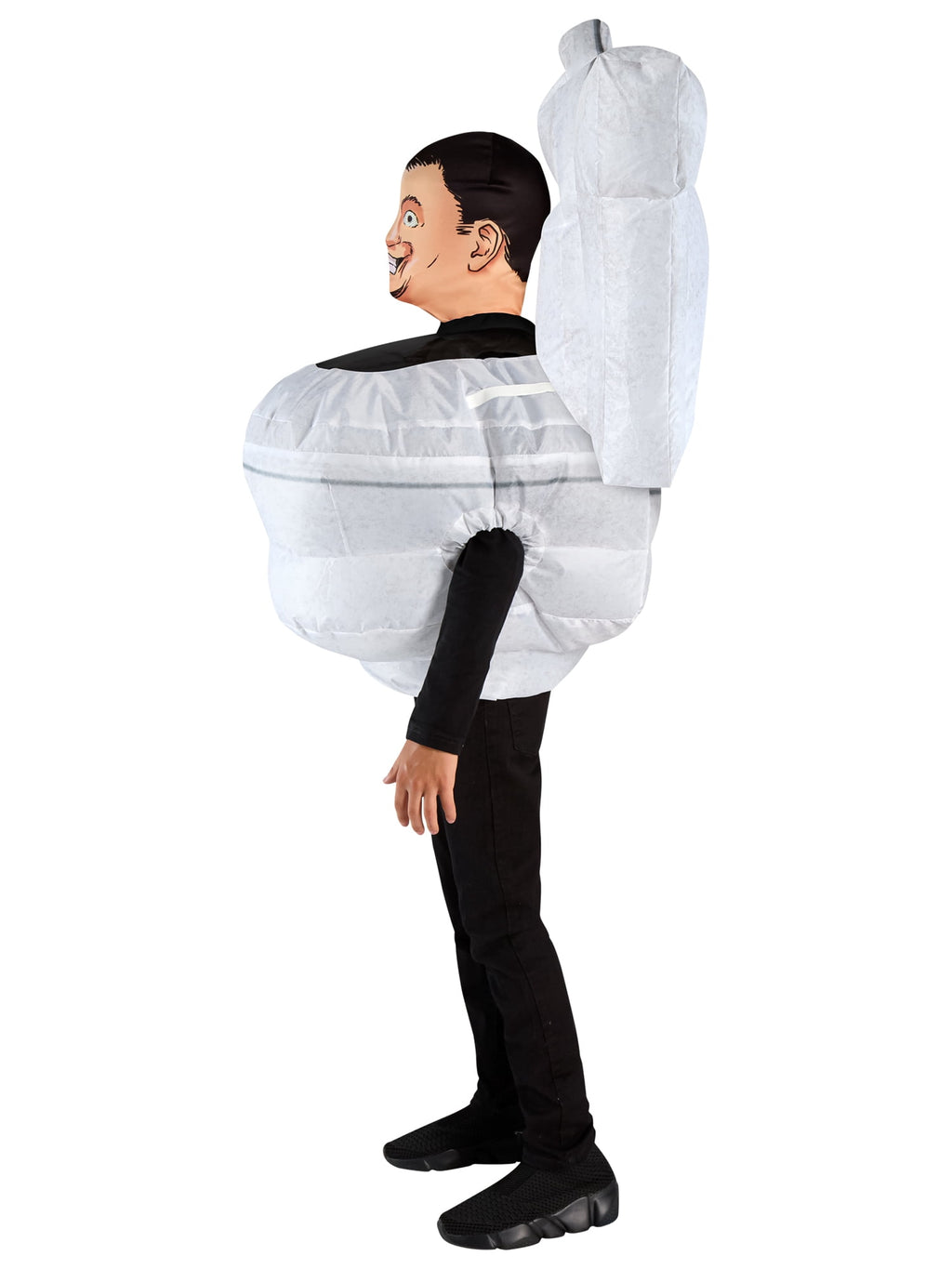 Skibidi Toilet Inflatable Costume with Hood for Boys by Rubies, One Size