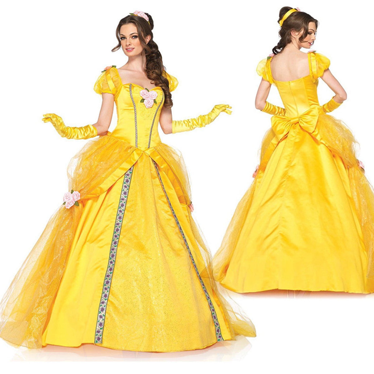 Women's Classic Belle Princess Halloween Costume with Sleeve