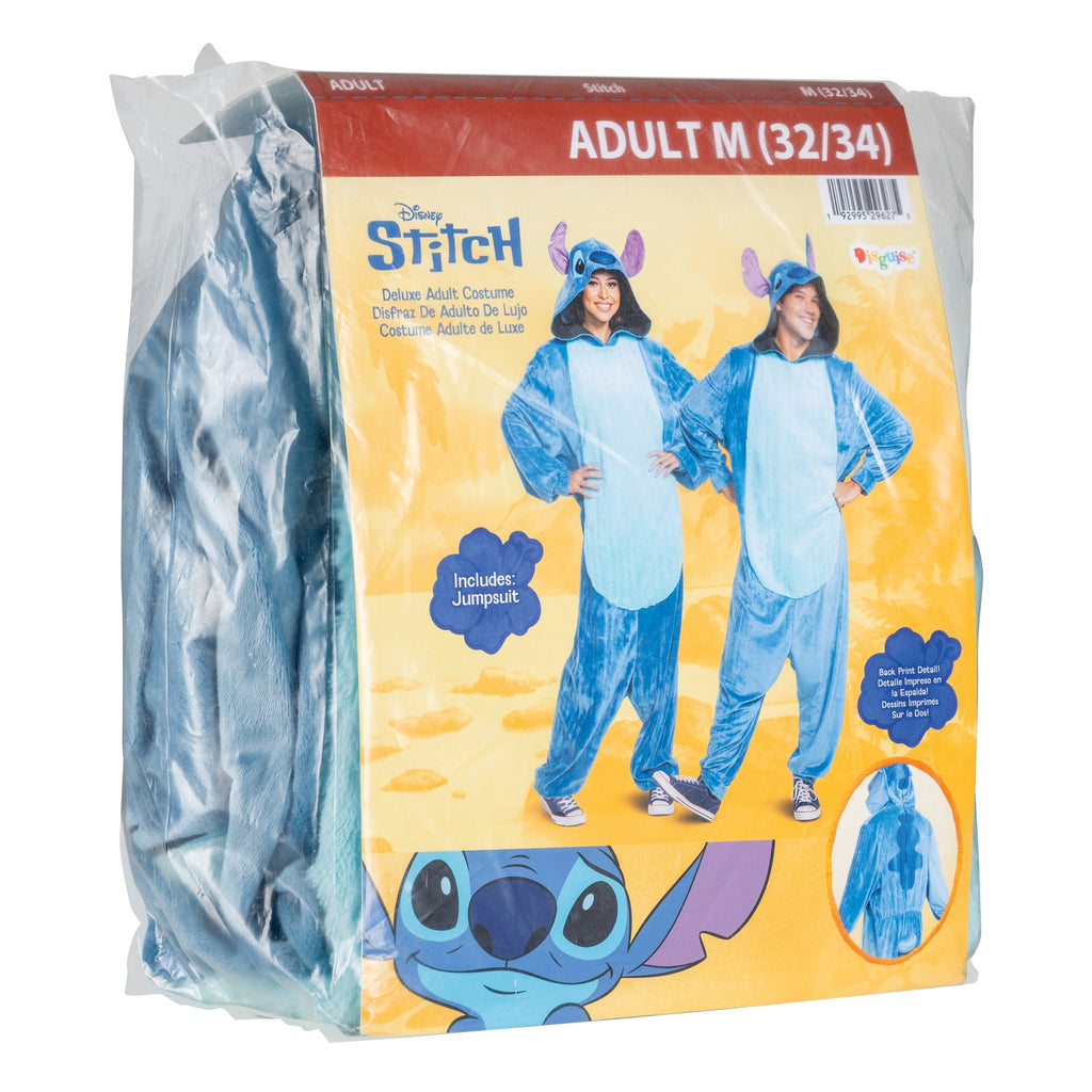 Disney Lilo & Stitch 'Stitch' Jumpsuit Halloween Costume for Adults, Mens Size L (36/38), by Disguise