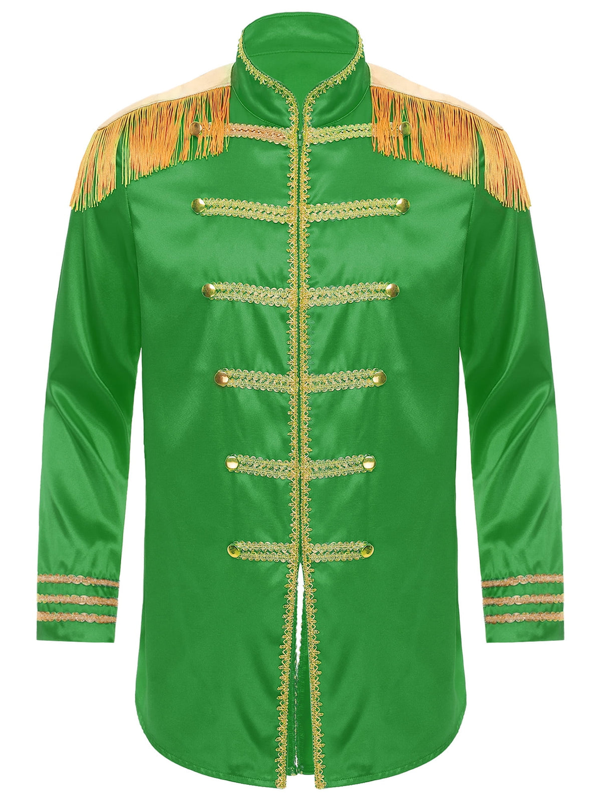 Eandarui Men's Halloween SGT Sergeant Pepper Costume Jacket Fancy Dress Hippie Music Star 1960s Shirt Red M