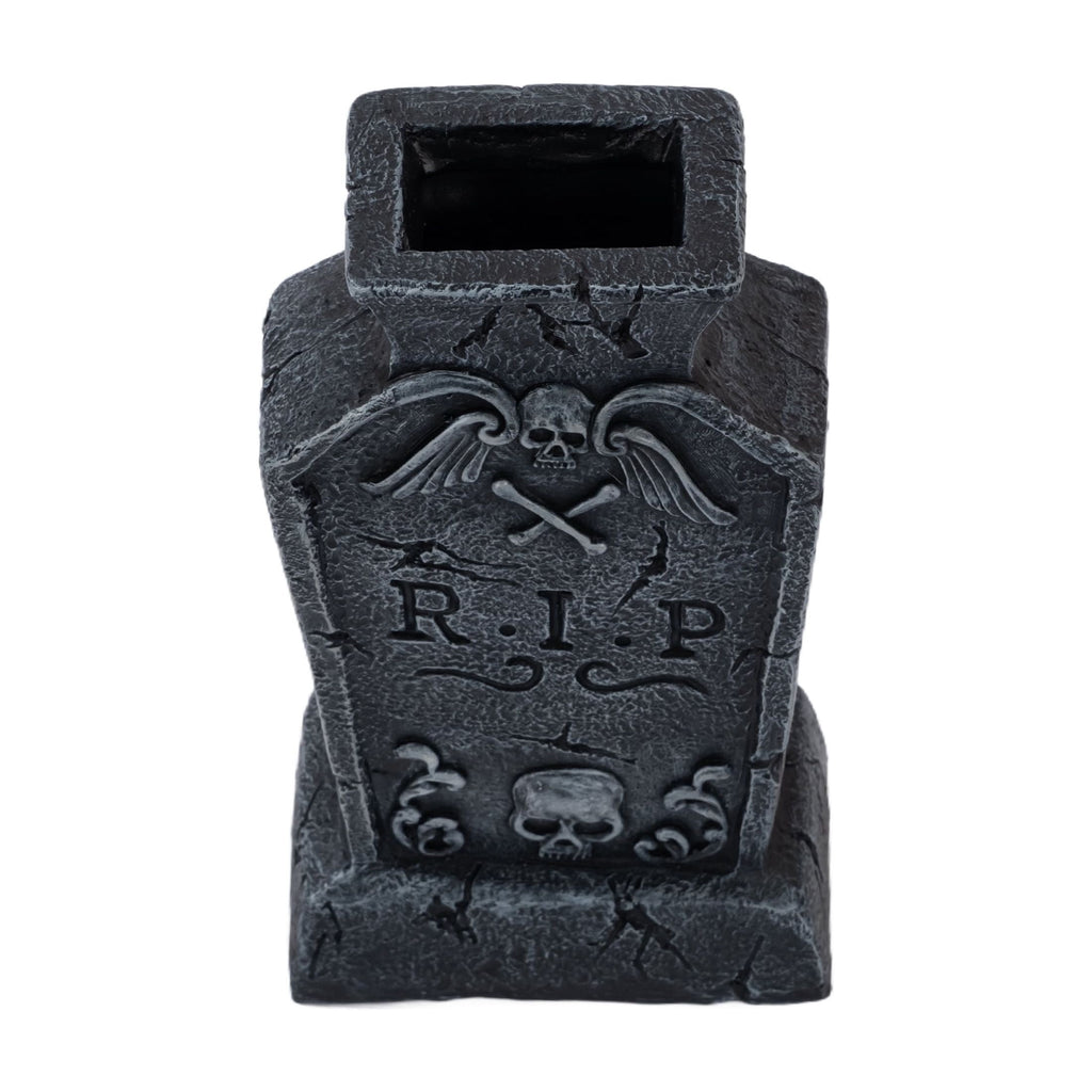 Resin RIP Tombstone Vase Decoration, Gray, 7.5", Halloween by Way To Celebrate