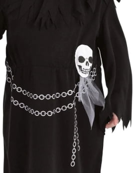 Amscan Toddler Baby Grim Reaper Skeleton Suit Halloween Costume - Infant 6-12 Months