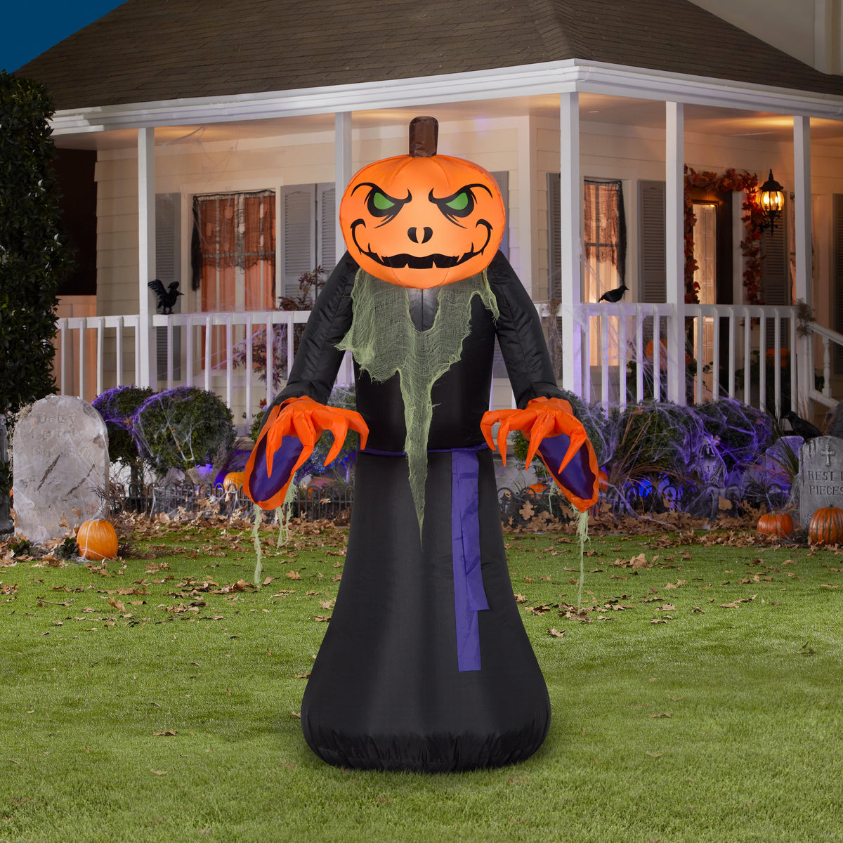 48 Inch Crawling Jack o' Lantern Monster for Halloween by Airblown Inflatables
