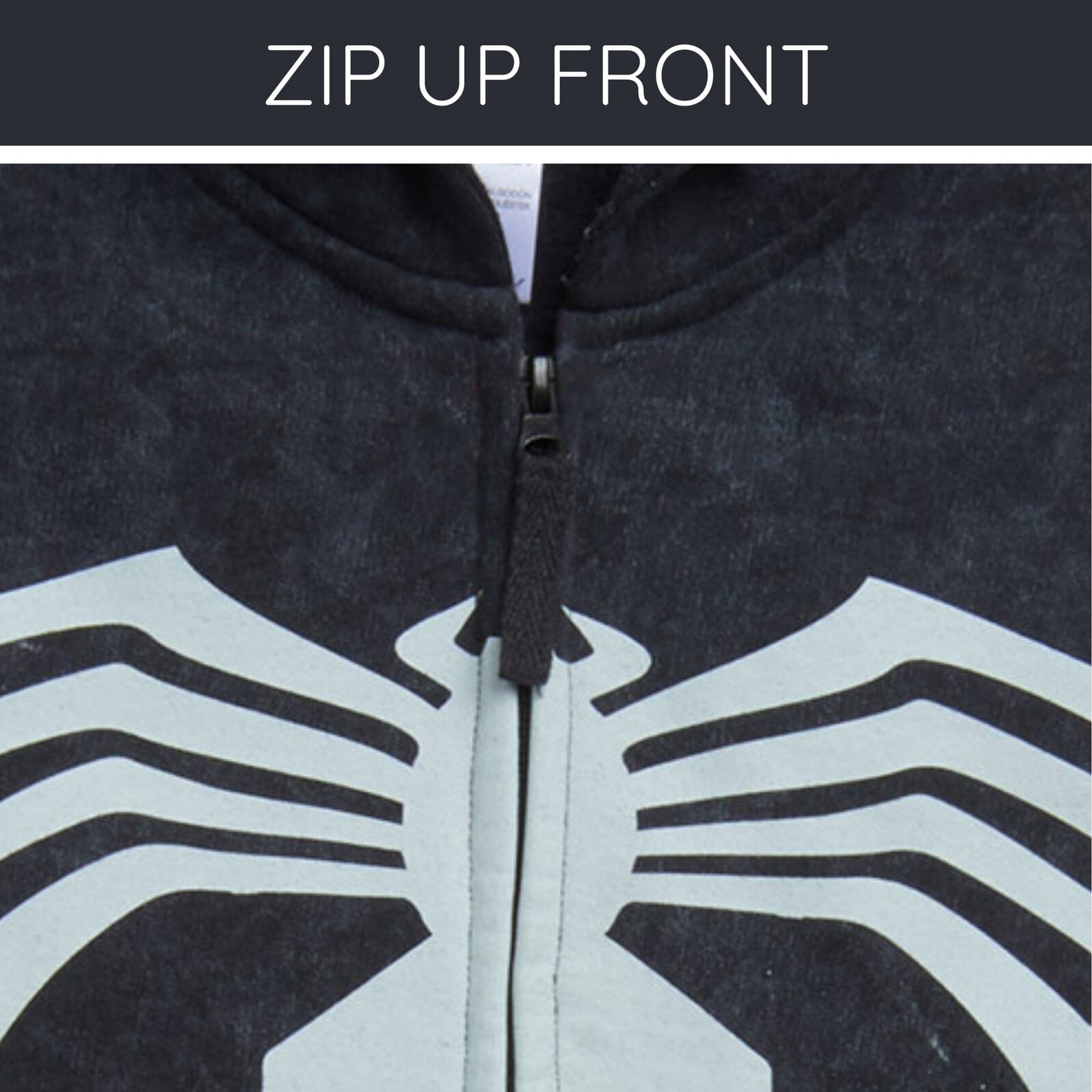 Marvel Spider-Man Little Boys' Cosplay Fleece Zip-Up Hoodie Miles Morales Black