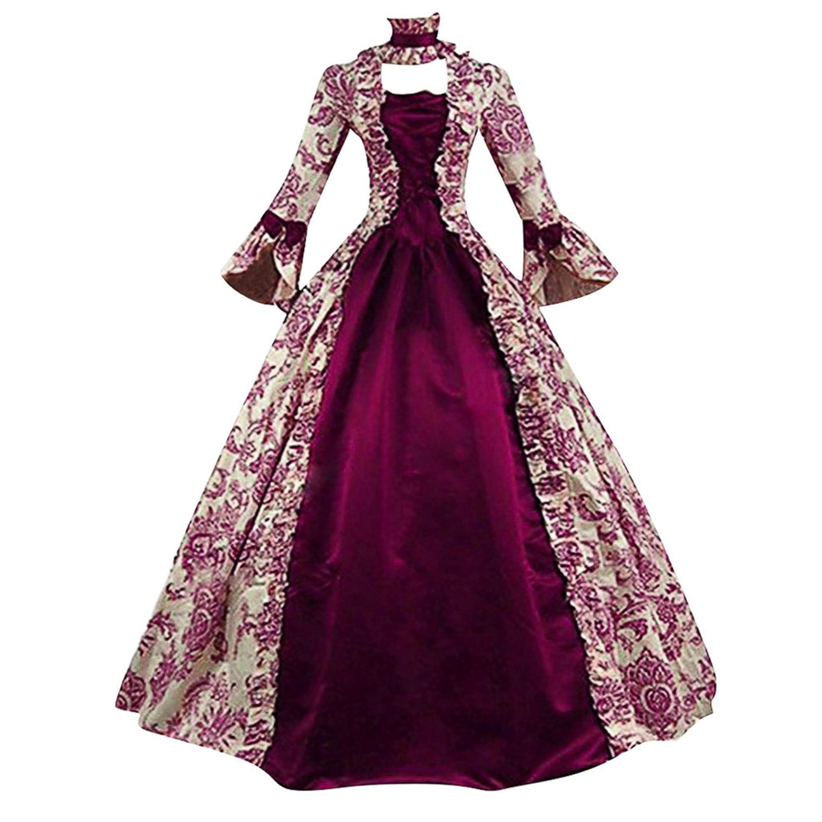 DDAPJ pyju Medieval Dress for Women Evening Masquerade Ball Gowns Vintage 1700S Victorian Renaissance Costume Green XXXXXL