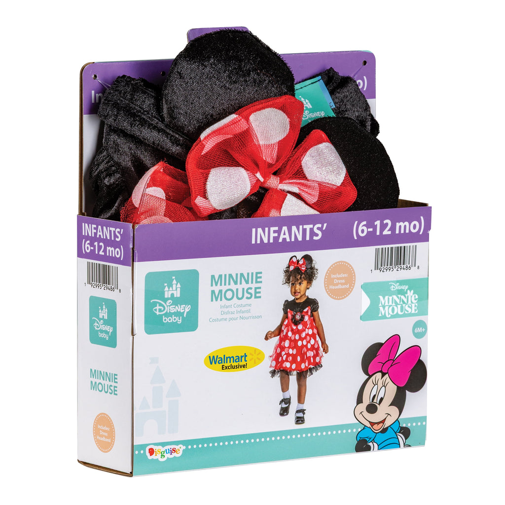 Disney Minnie Mouse Halloween Costume for Children, Infants Size 12-18M, by Disguise
