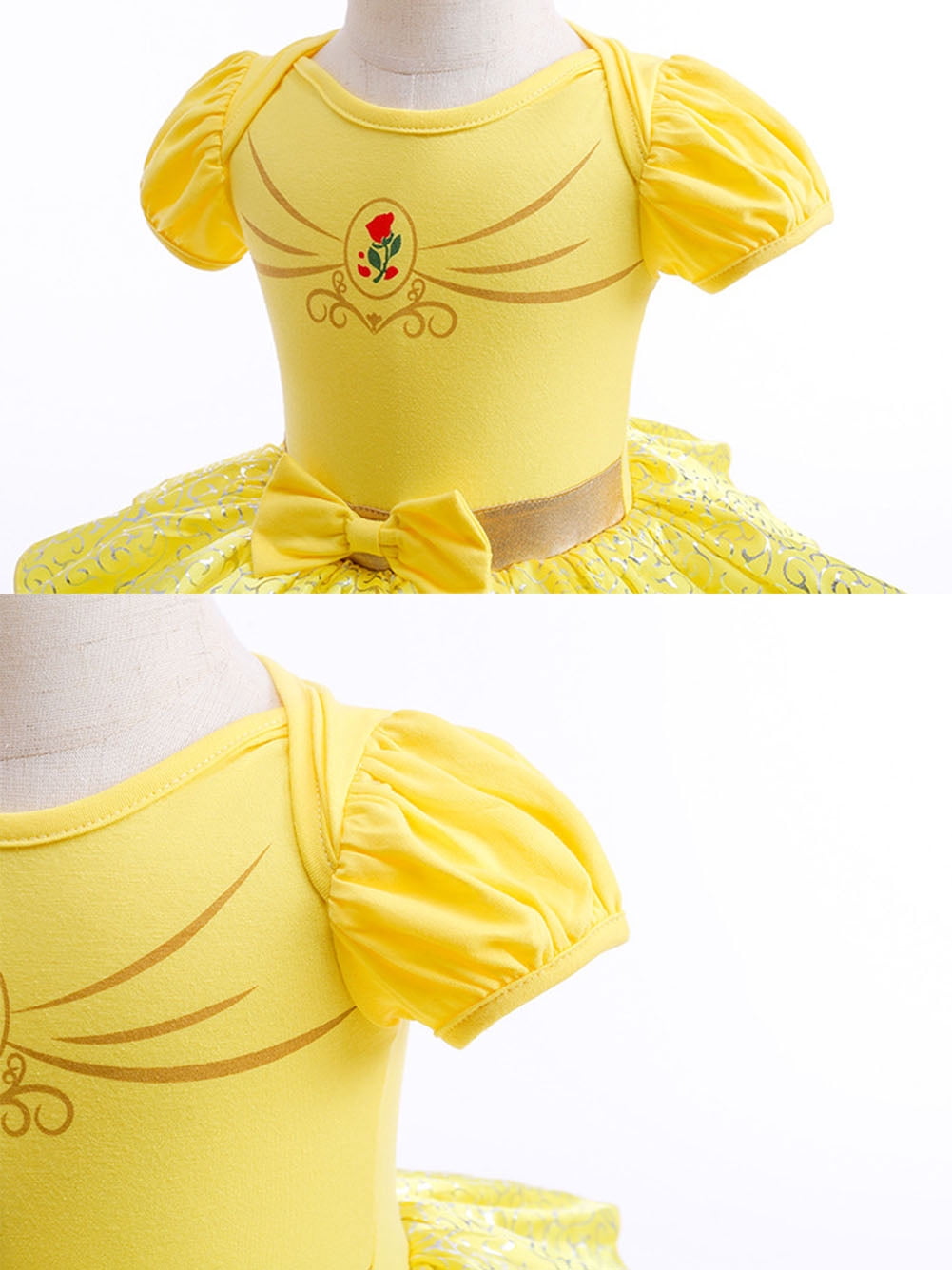 WIBACKER Infant Baby Girls Princess Romper Costume Onesie Fancy Dress Bodysuit with Headband Halloween Birthday Dresses
