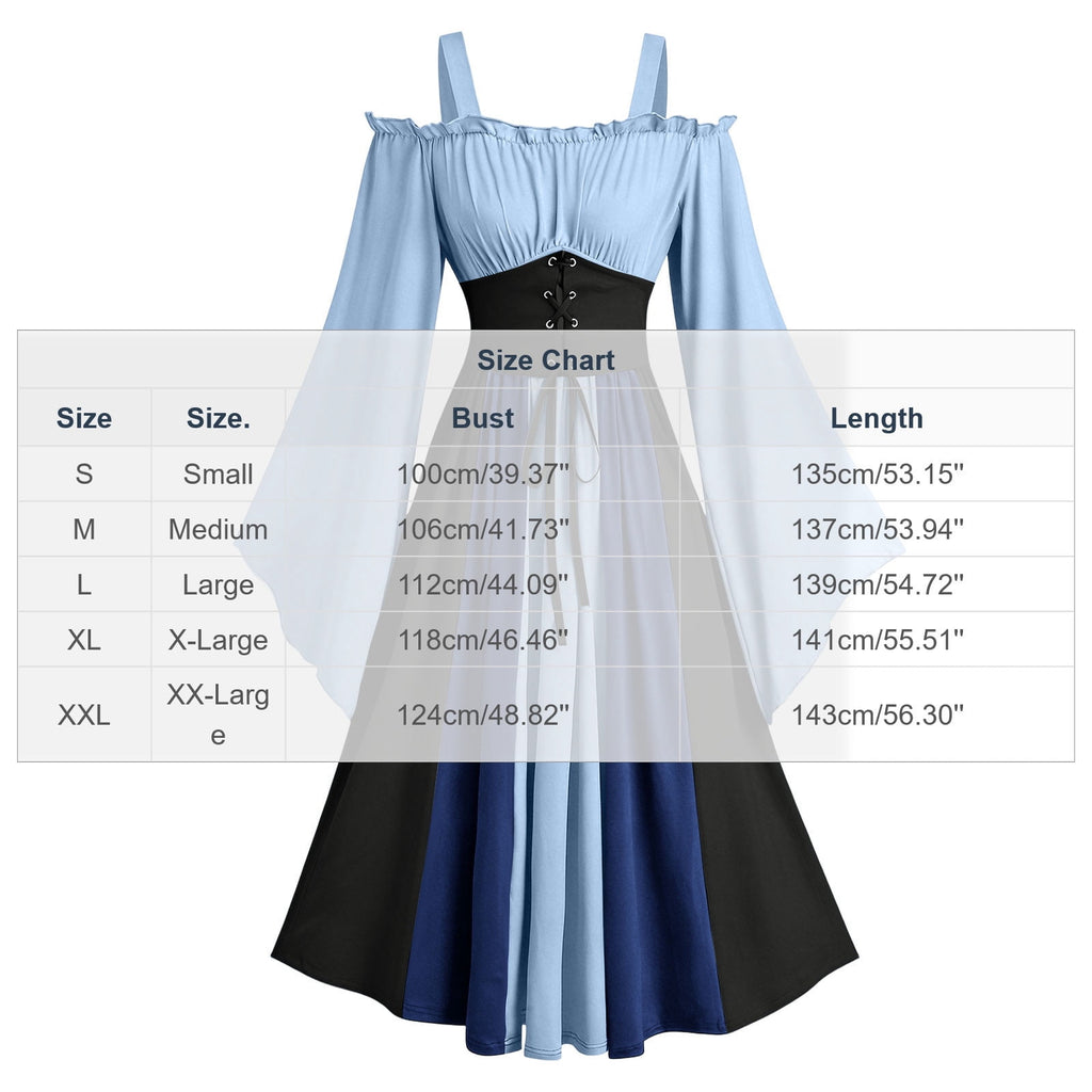 Gothic Dresses for Women Medieval Renaissance Halloween Costume Lace Up Corset High Low Ruffle Hem Square Neck Vintage Gown