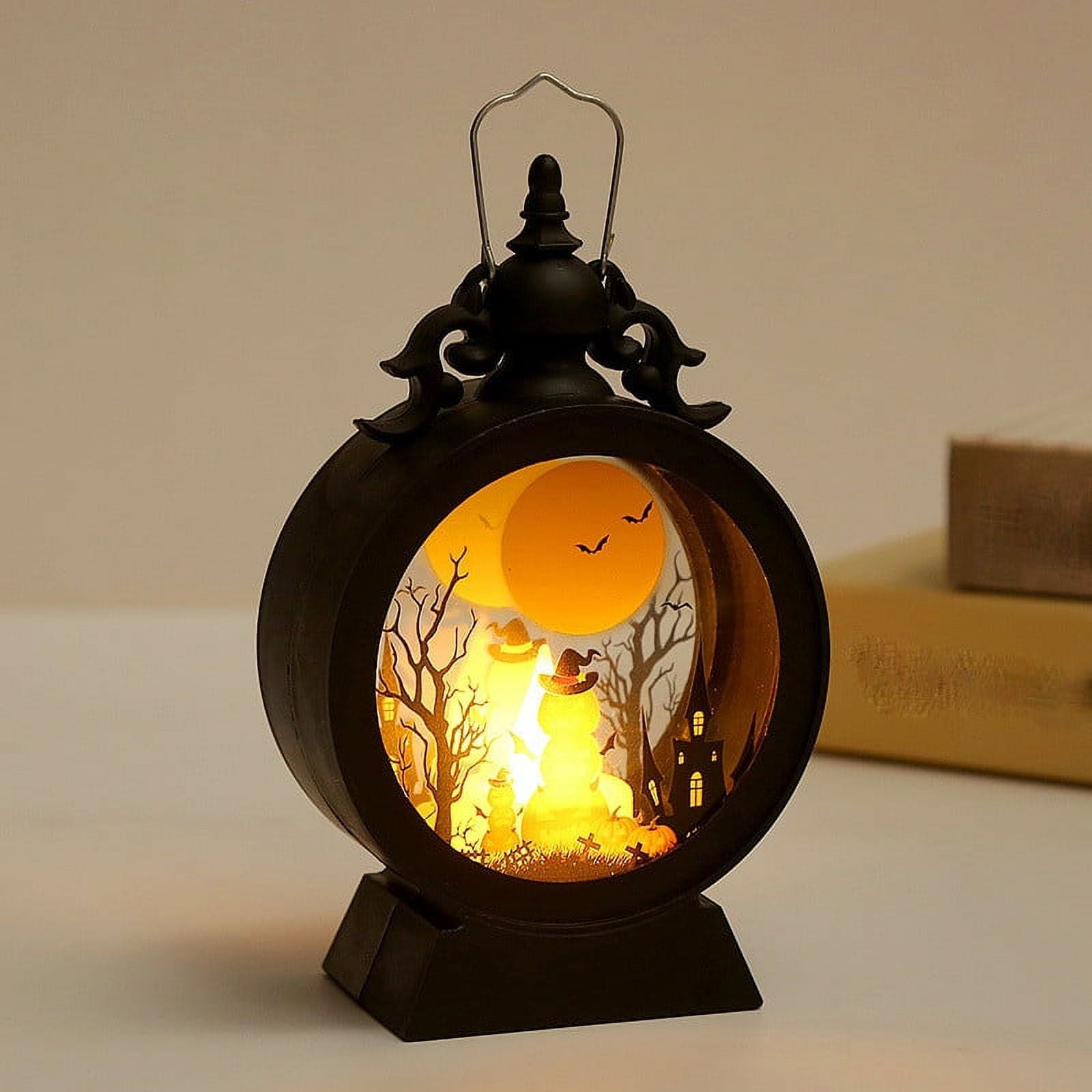 ESULOMP Uses Button Battery Halloween LED Night Light, Black (2 Piece)