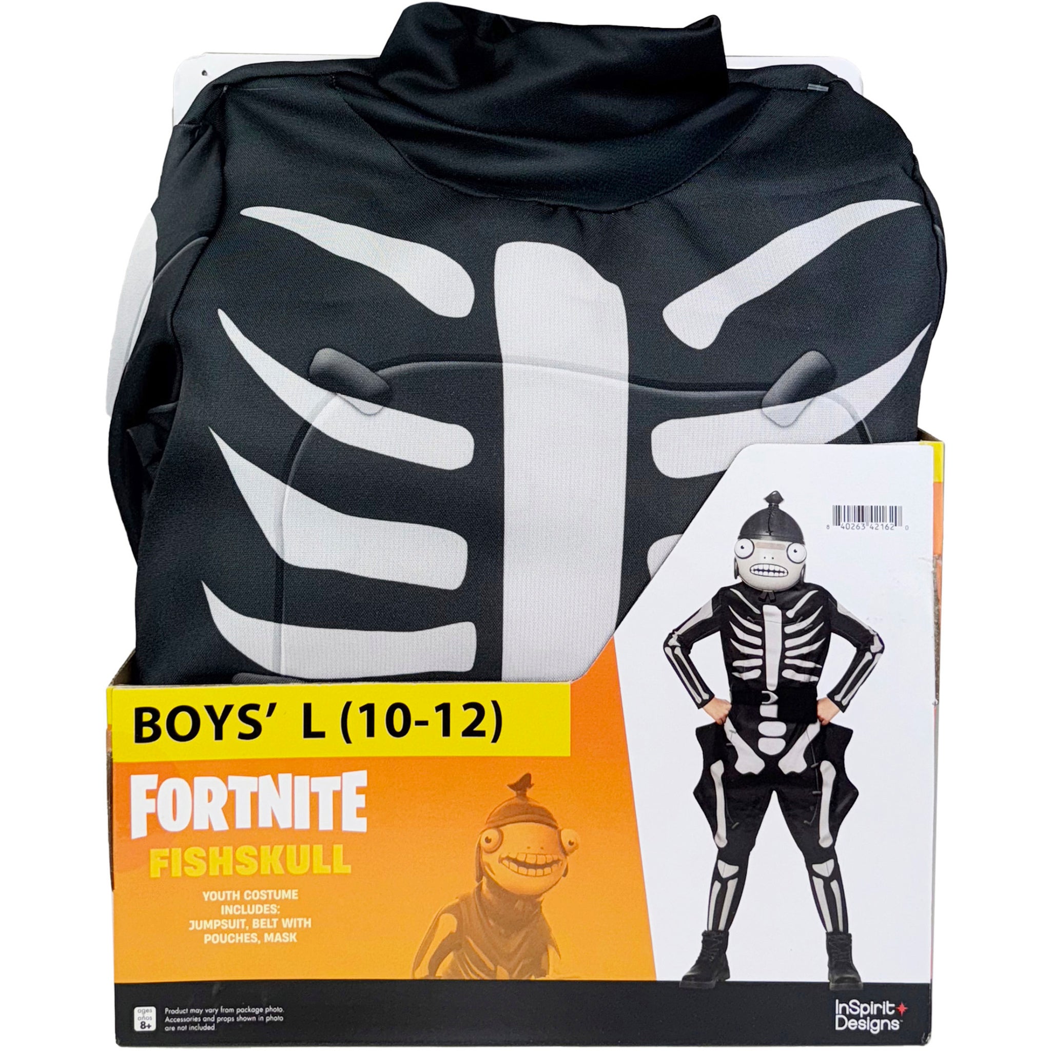 Fortnite Fishskull Halloween Costume for Boys, Size Large 10-12, by InSpirit Designs