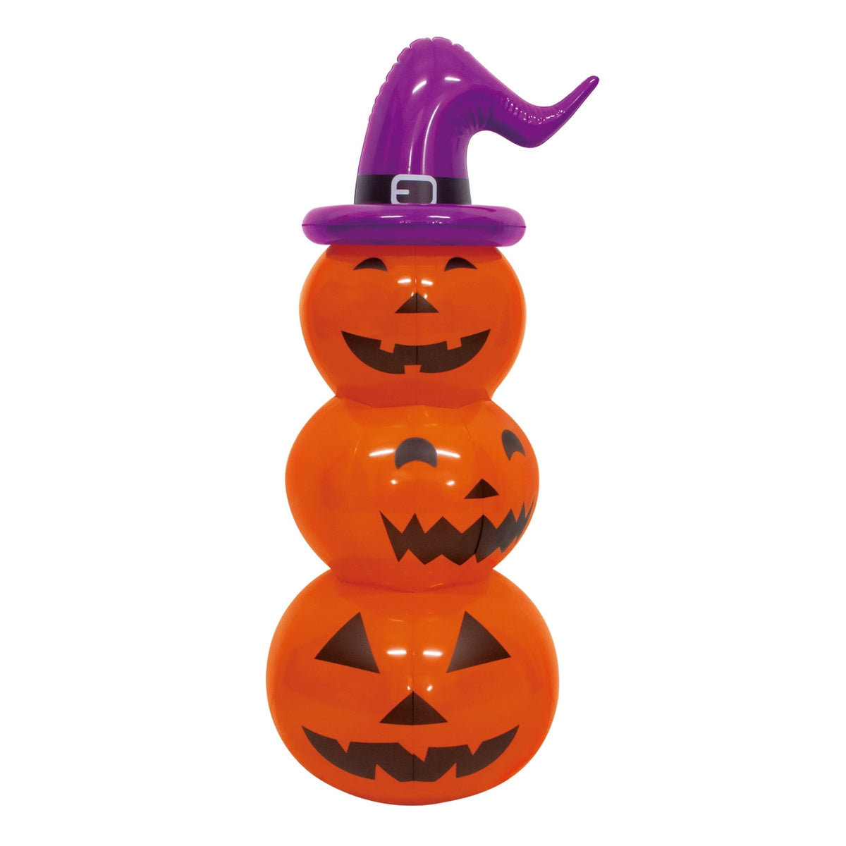 Blow-Up Pumpkin Stack Yard Inflatable, Orange and Purple, 3.5', Halloween by Way To Celebrate