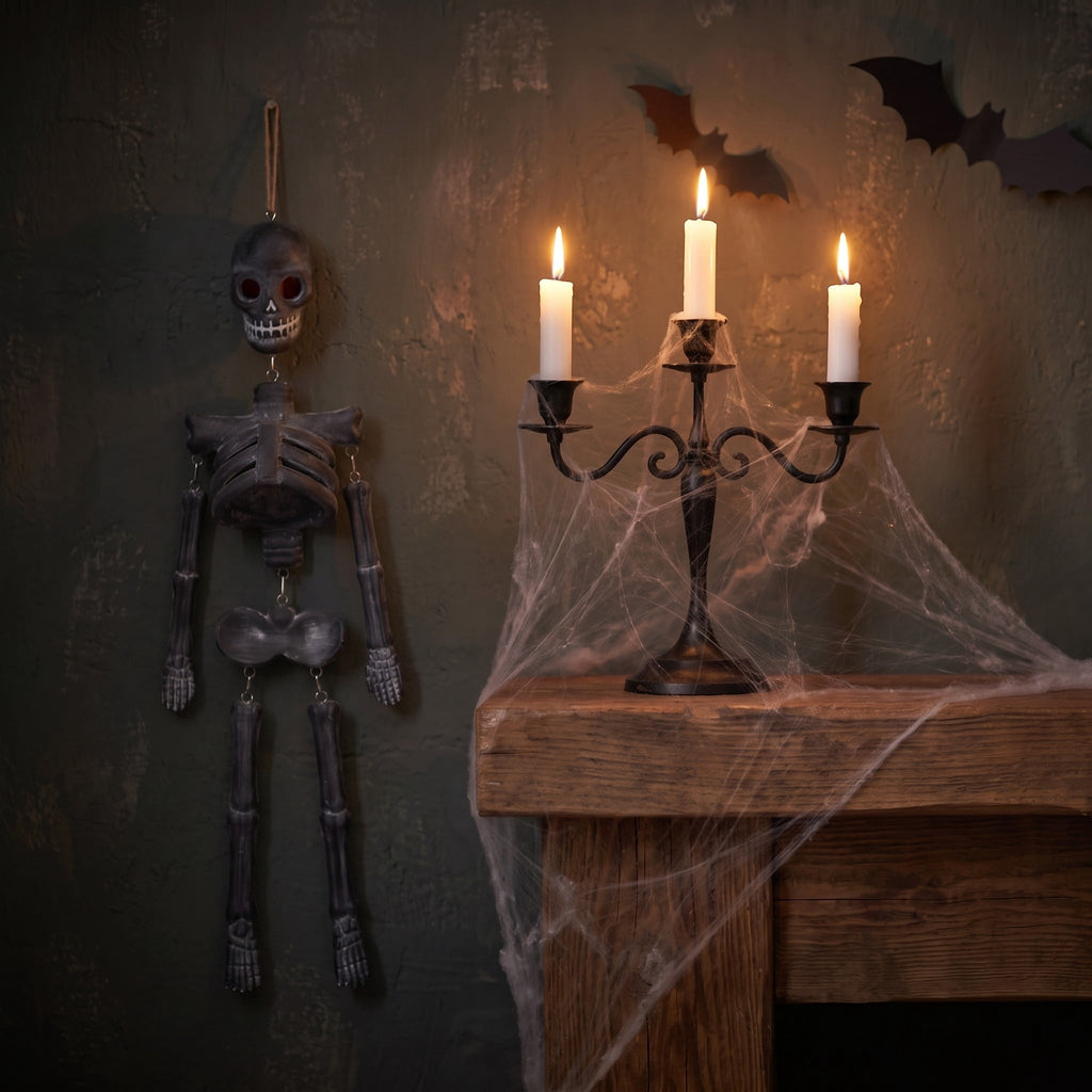 Skeleton Wall Decoration, Black, 16.7", Halloween by Way To Celebrate