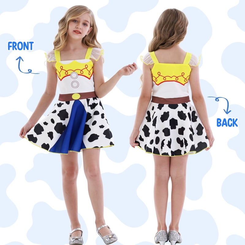 Benylion Girls Cowgirl Costume Summer Dress Toddler Princess Dress up for Kids Birthday Outfits Halloween Role Play Clothes for 3-4 Years