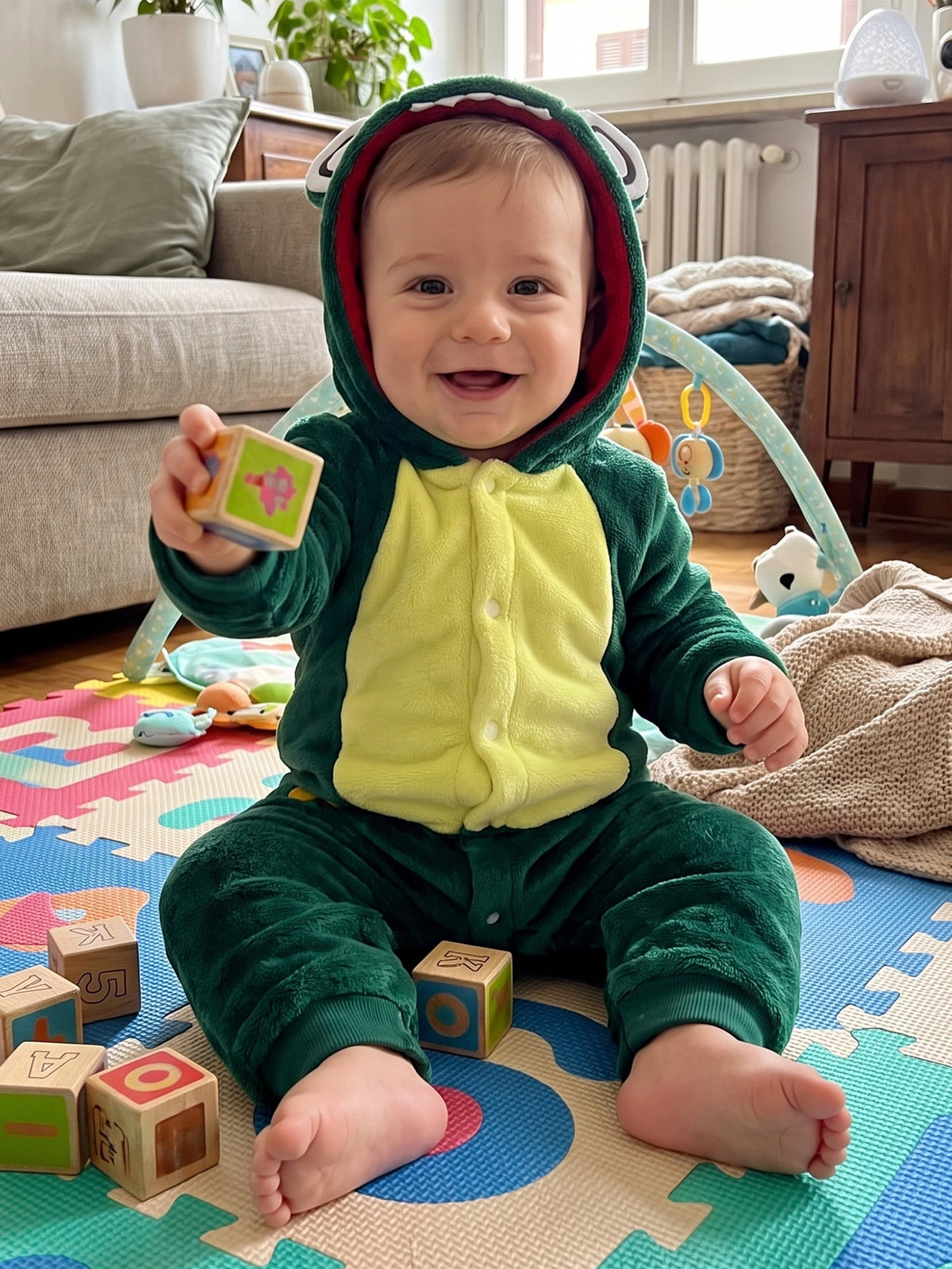 RUINIXCW Toddler Baby Boy Girl Halloween Animal Costume Kids Infant Baby Fleece Jumpsuit Warm Fall Winter Clothes Long Sleeve Hooded Romper Snowsuit