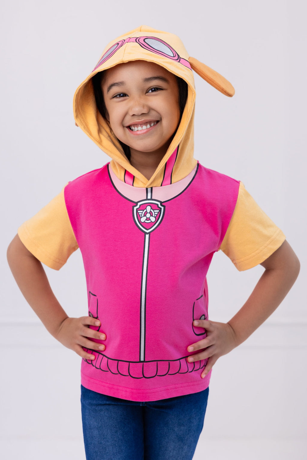 Paw Patrol Little Boys' Cosplay Hooded T-Shirt Chase Royal Blue