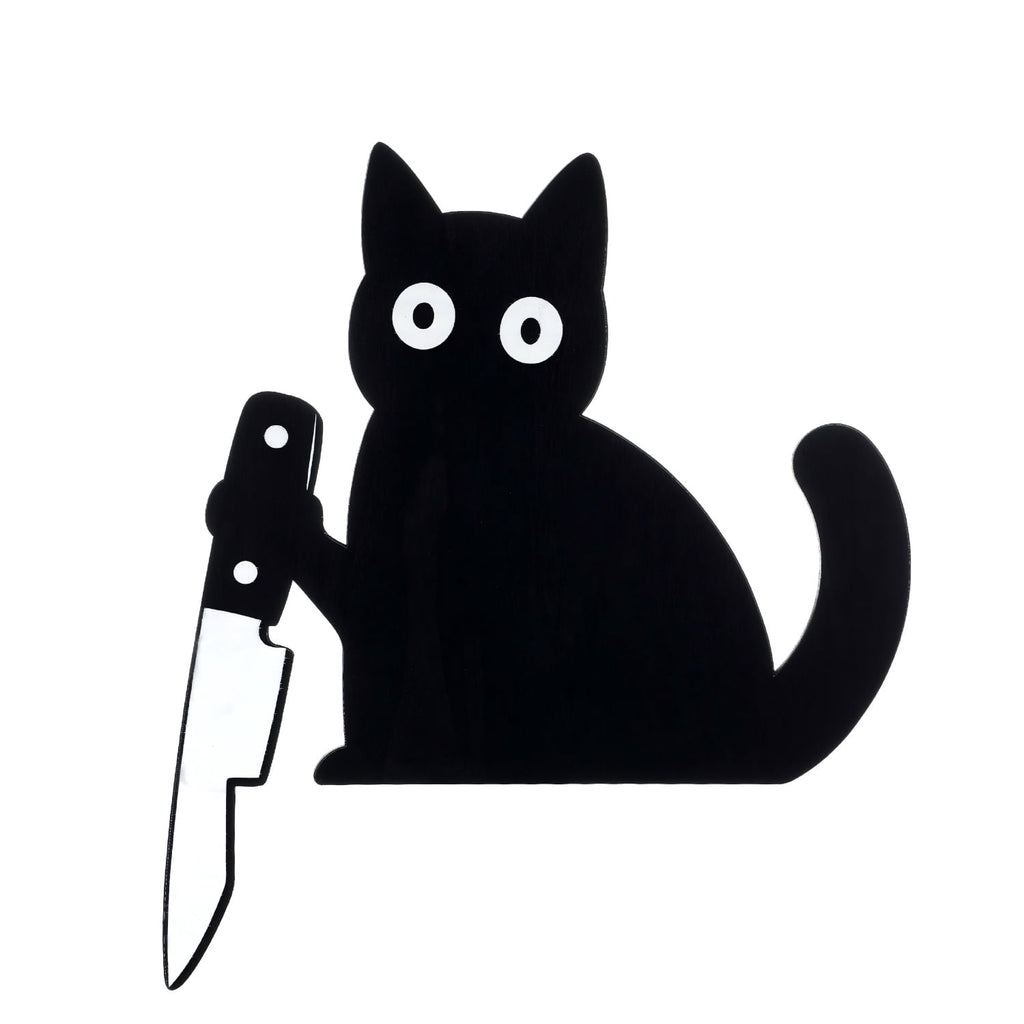 Halloween Wall Decorations Set of 3 Cat-8.6" Black Cat Wooden Indoor Halloween Decoration for Door Cornor for Entrance Hall, Kitchen, Shelf Ultimate Door Corner Decoration