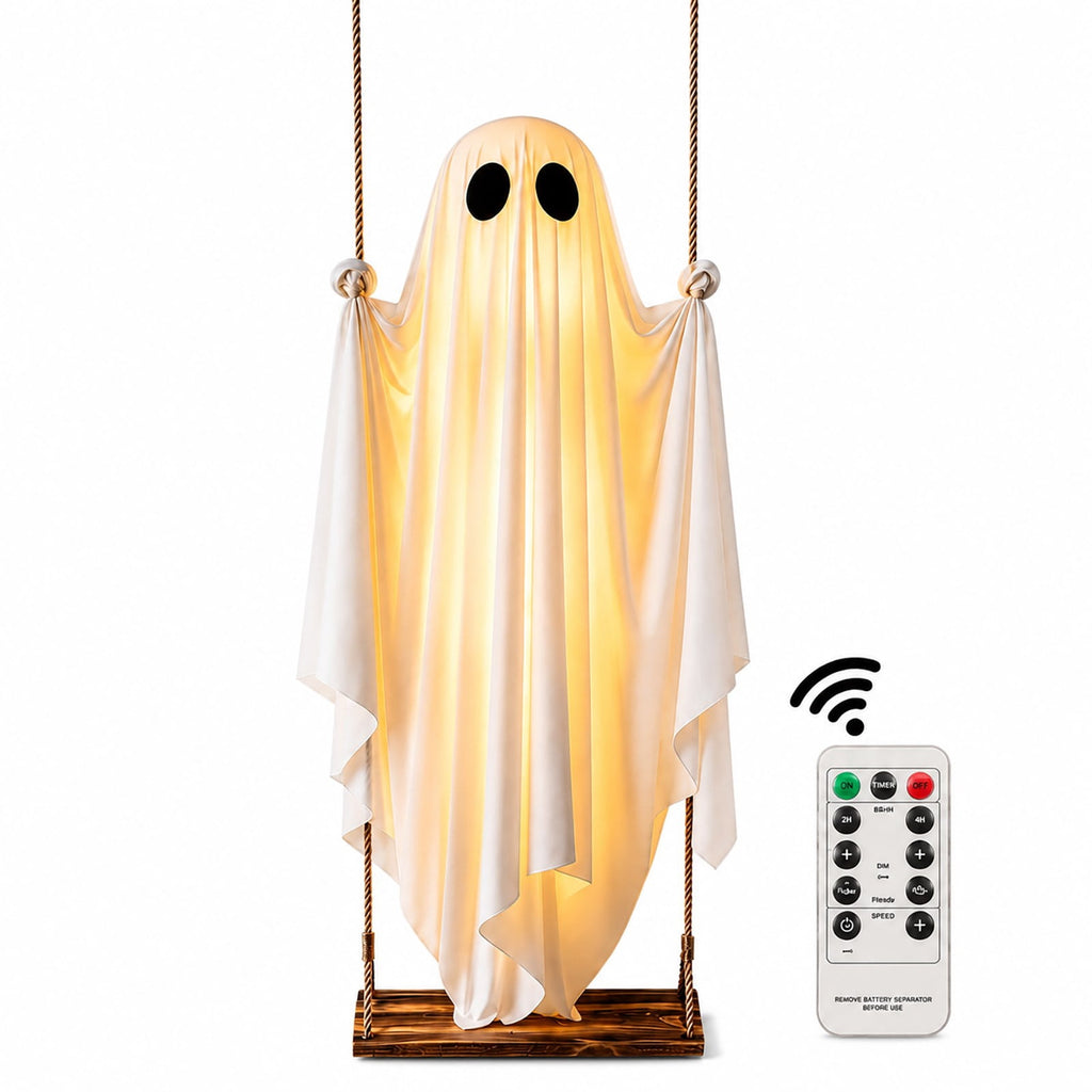 Clearance Halloween Ghost Bubble Bath Lamp, Cute Bathtub Ghost Night Lights for Halloween Decor, Reading Books Nightlight, Halloween Decorations for Indoor Readers & Book Lover Desk Home Party Gifts