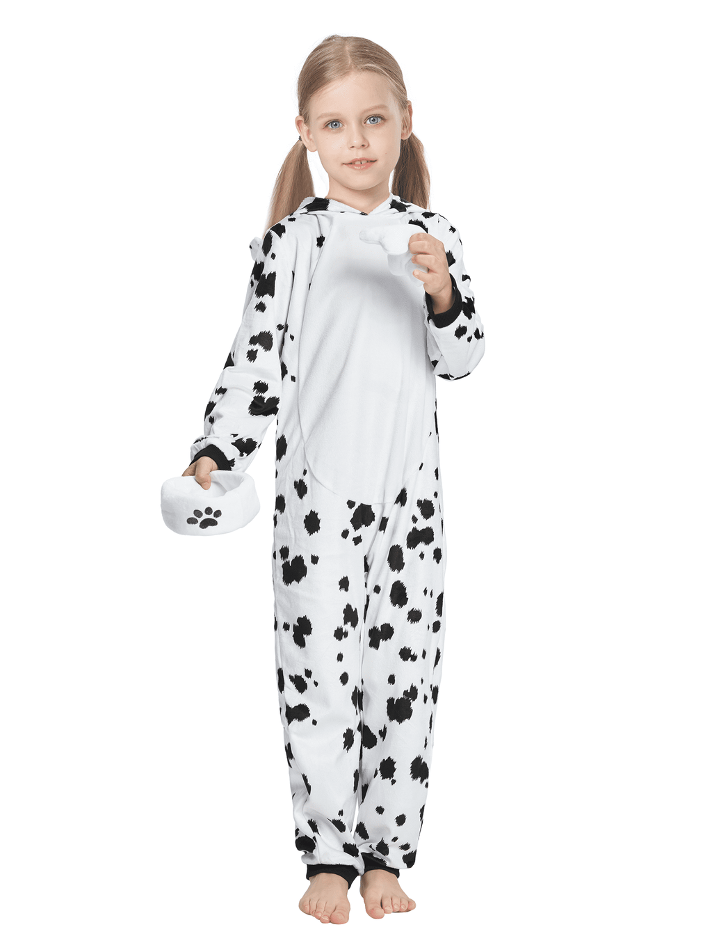 Kids 101 Day of School Dalmatian Costume, Spotted Dog Jumpsuit Puppy Outfit for Boys Girls 3-4T