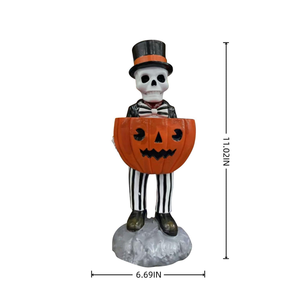 Halloween Ghost Coffee Stand Figurine, 2026 Spooky Decorative Ghost Statue for Shelf Desk Tabletop, Resin Halloween Ornament for Party, Farmhouse Seasonal Decor