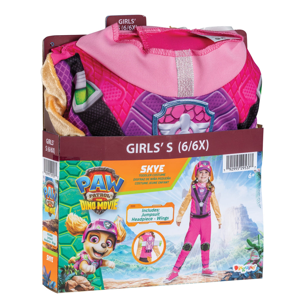 Paw Patrol Skye Dino Halloween Costume for Children, Toddlers Size 3T-4T, by Disguise