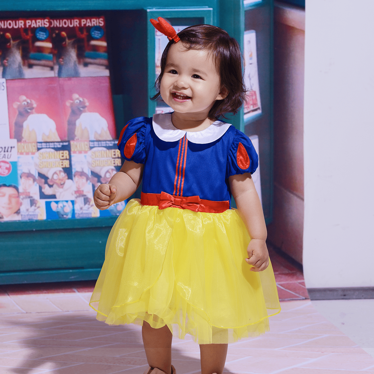IKALI Baby Girls Princess Costume Dress up Clothes, Toddler Tutu Blue Outfit for Birthday Party 6M-4T