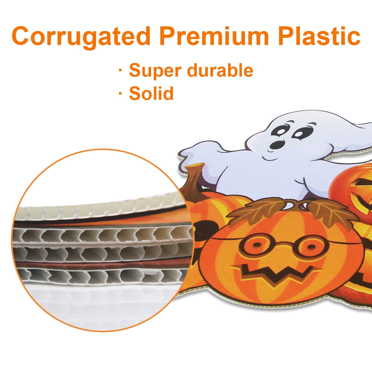 2Sets Halloween Yard Lawn Stakes Cute Pumpkin Yard Sign Vintage for Halloween Garden Decorations Outdoor