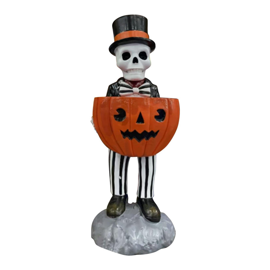 Halloween Ghost Coffee Stand Figurine, 2026 Spooky Decorative Ghost Statue for Shelf Desk Tabletop, Resin Halloween Ornament for Party, Farmhouse Seasonal Decor