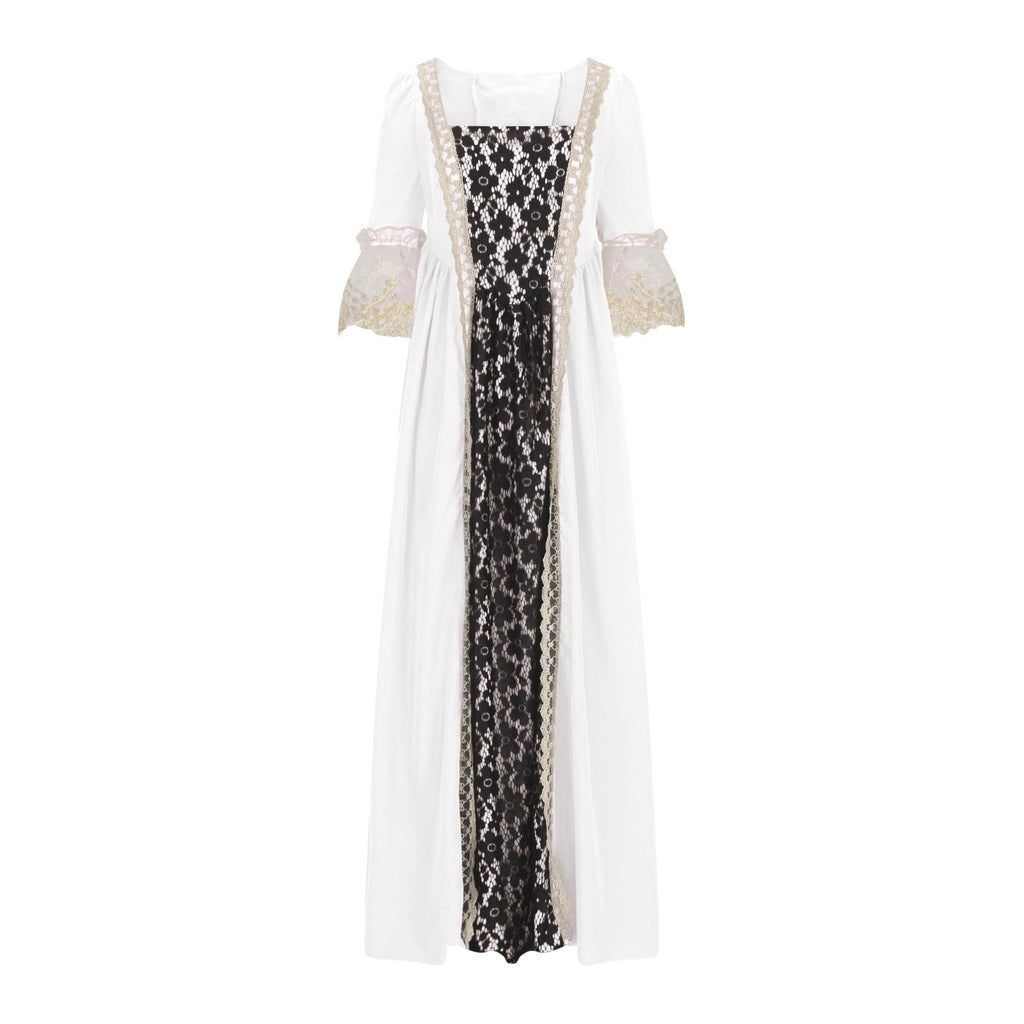 UPPADA Plus Size Victorian Dress for Women Lace Up Flare Sleeve Ball Gown with Corset Evening Party Maxi Gowns Vintage Cocktail Dress Wedding Dresses Early