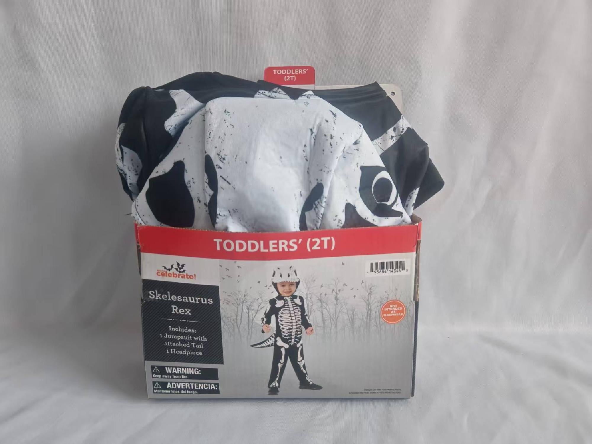 Skeleton Dino Halloween Costume for Toddler, Size 2T, by Way to Celebrate