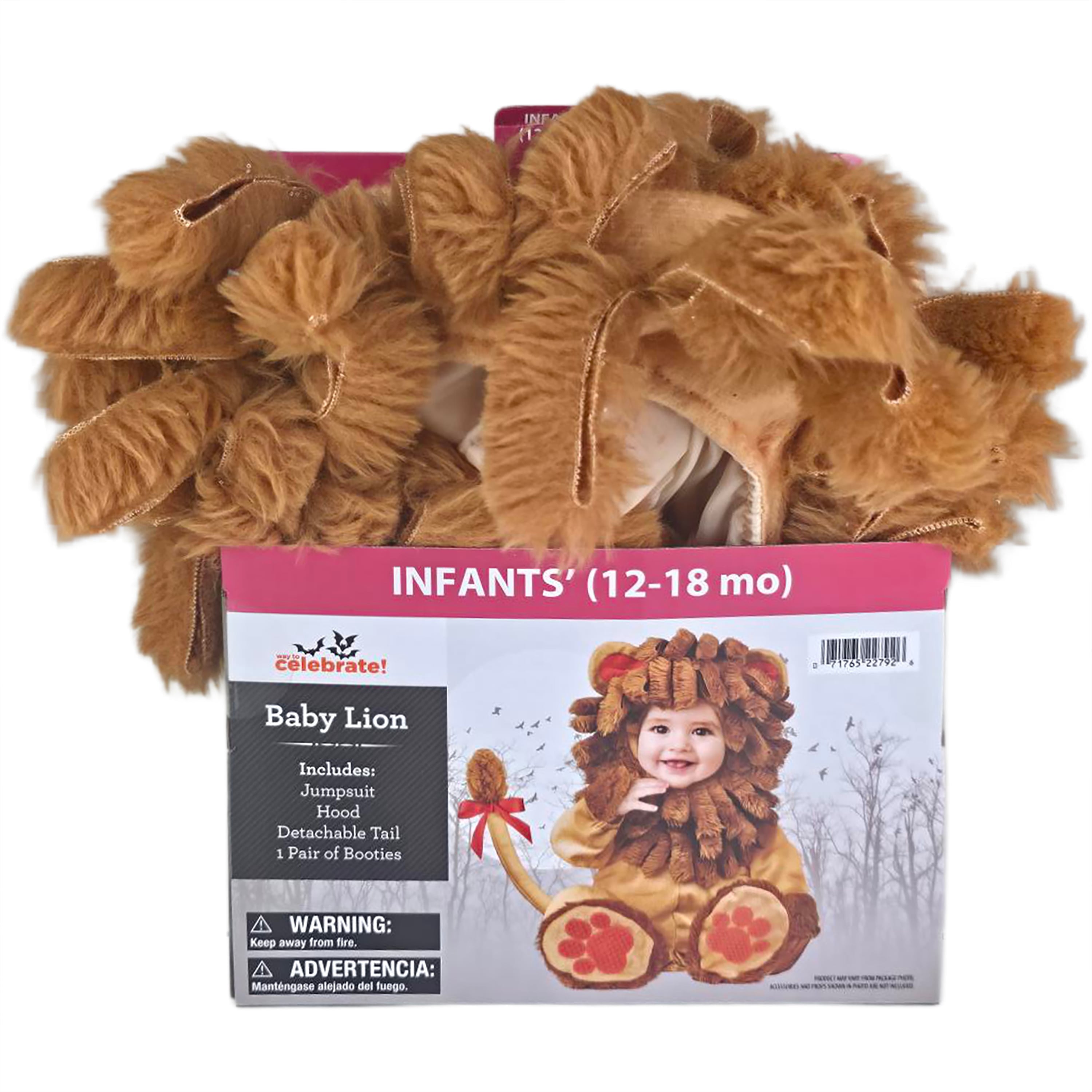 Baby Lion Halloween Costume for Infant, Size 12-18M, by Way to Celebrate