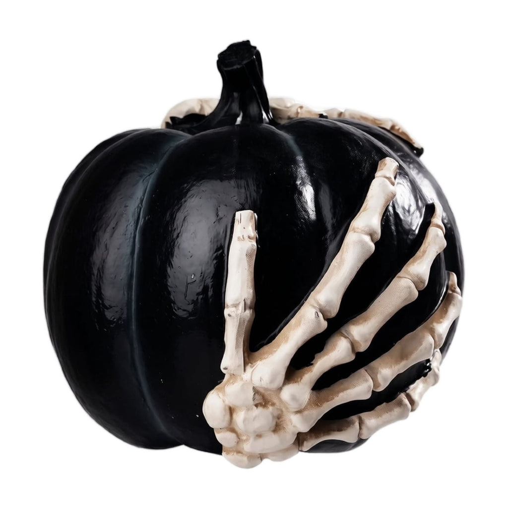 THOPBPRK Black Halloween Pumpkin Decoration for Home, Gothic Table Centerpiece Decor, Fall Figurine for Party and Seasonal Indoor Display