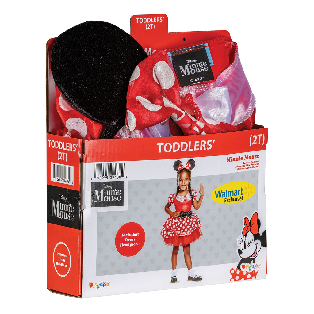 Disney Minnie Mouse Halloween Costume for Children, Toddlers Size 2T, by Disguise