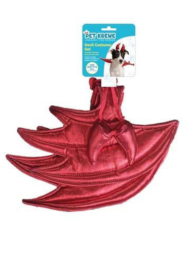 Pet Krewe Devil Dog Costume - Halloween Costumes for Dogs - Attaches to Any Pet Harness, One Size Fits All Pets