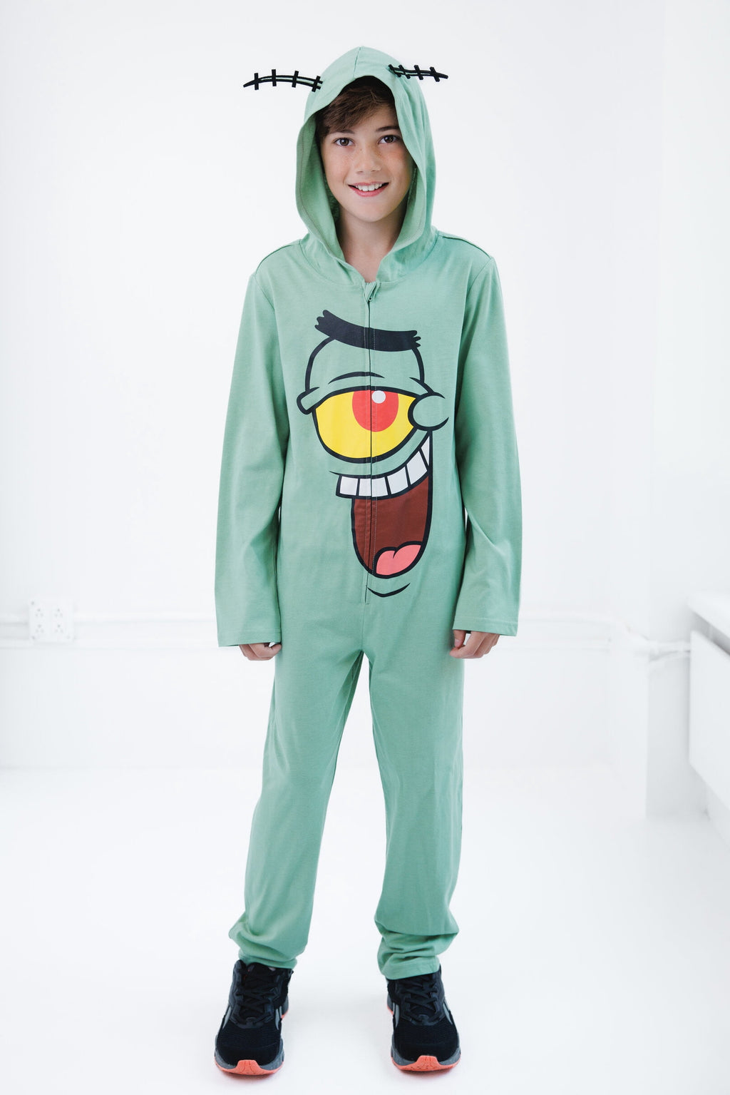 SpongeBob SquarePants Big Boys Zip Up Cosplay Costume Coverall Newborn to Big Kid