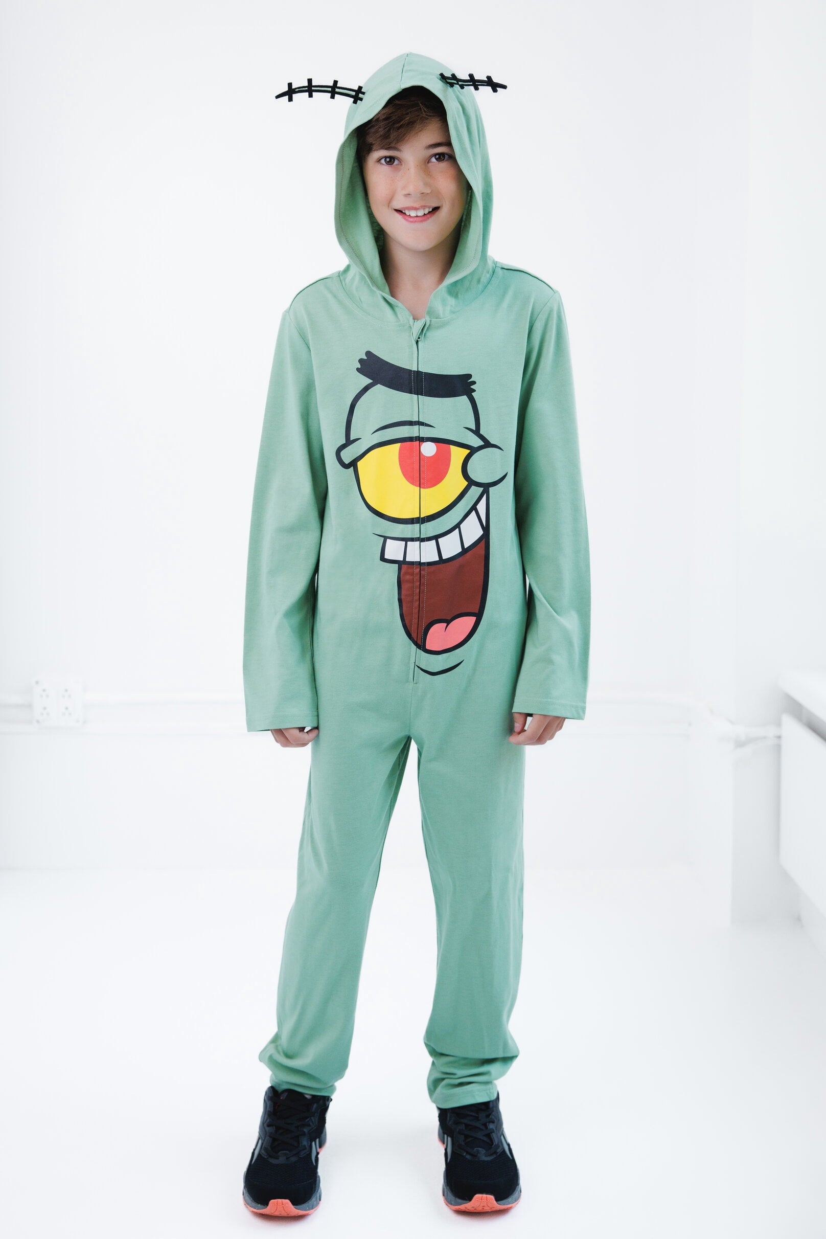 SpongeBob SquarePants Big Boys Zip Up Cosplay Costume Coverall Newborn to Big Kid
