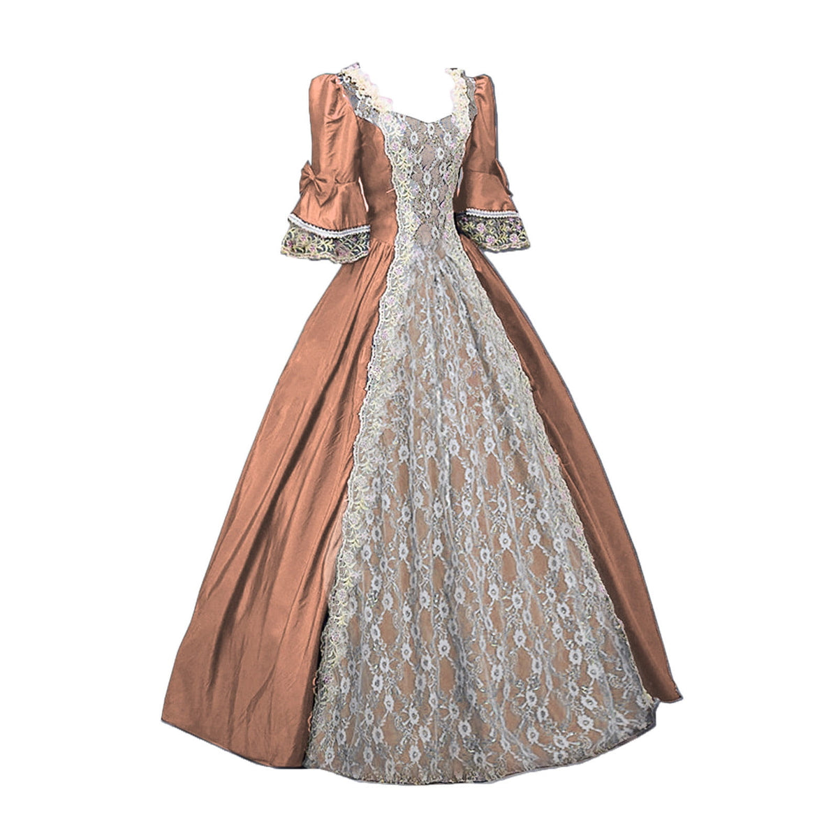 UPPADA Plus Size Victorian Dress for Women Lace Up Flare Sleeve Ball Gown with Corset Evening Party Maxi Gowns Vintage Cocktail Dress Wedding Dresses Early